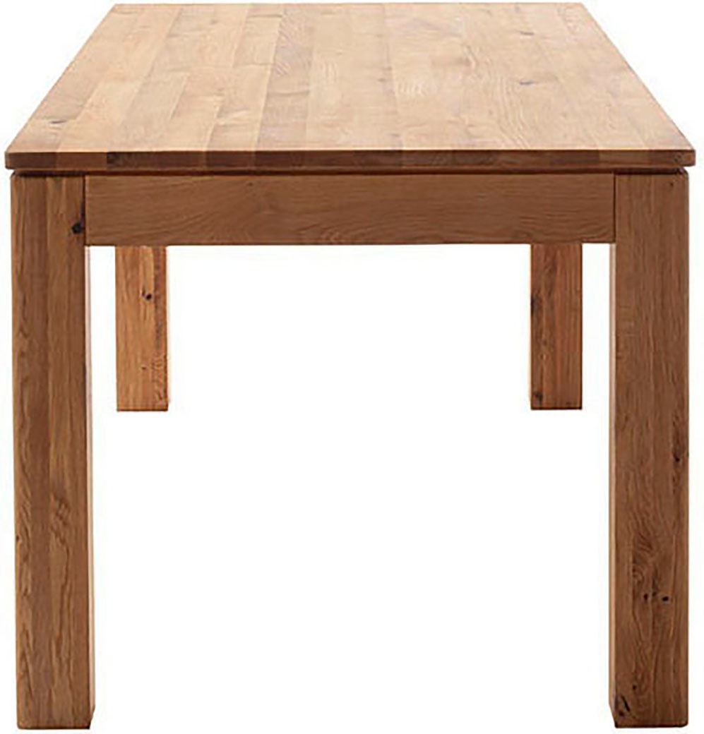 MCA furniture Esstisch »ETNA 4-Fuß Tisch«, (Einzelstück), Massivholz,durchgehende Lamelle,Stollenfuß 10x10cm,Tischplatte 2,5cm