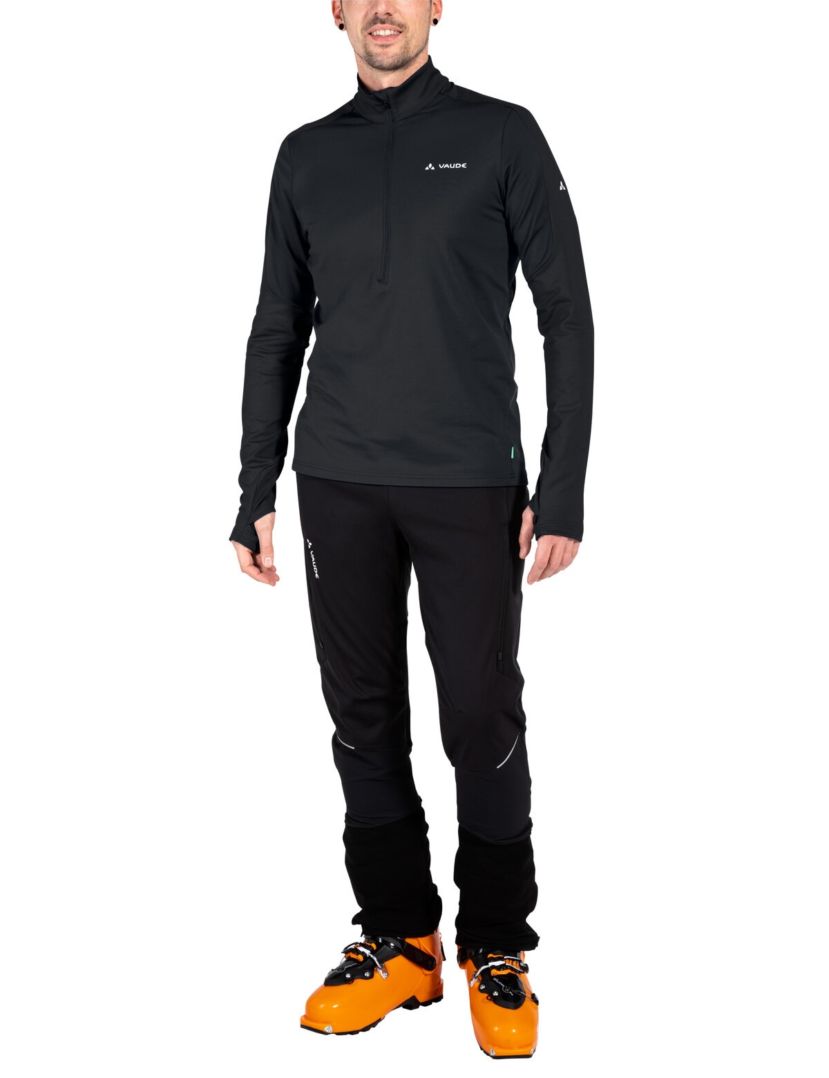 Thumbnail - VAUDE "MENS LIVIGNO HALFZIP II" sportlicher Stil, aus Polyester und Elasthan, leichtes Material