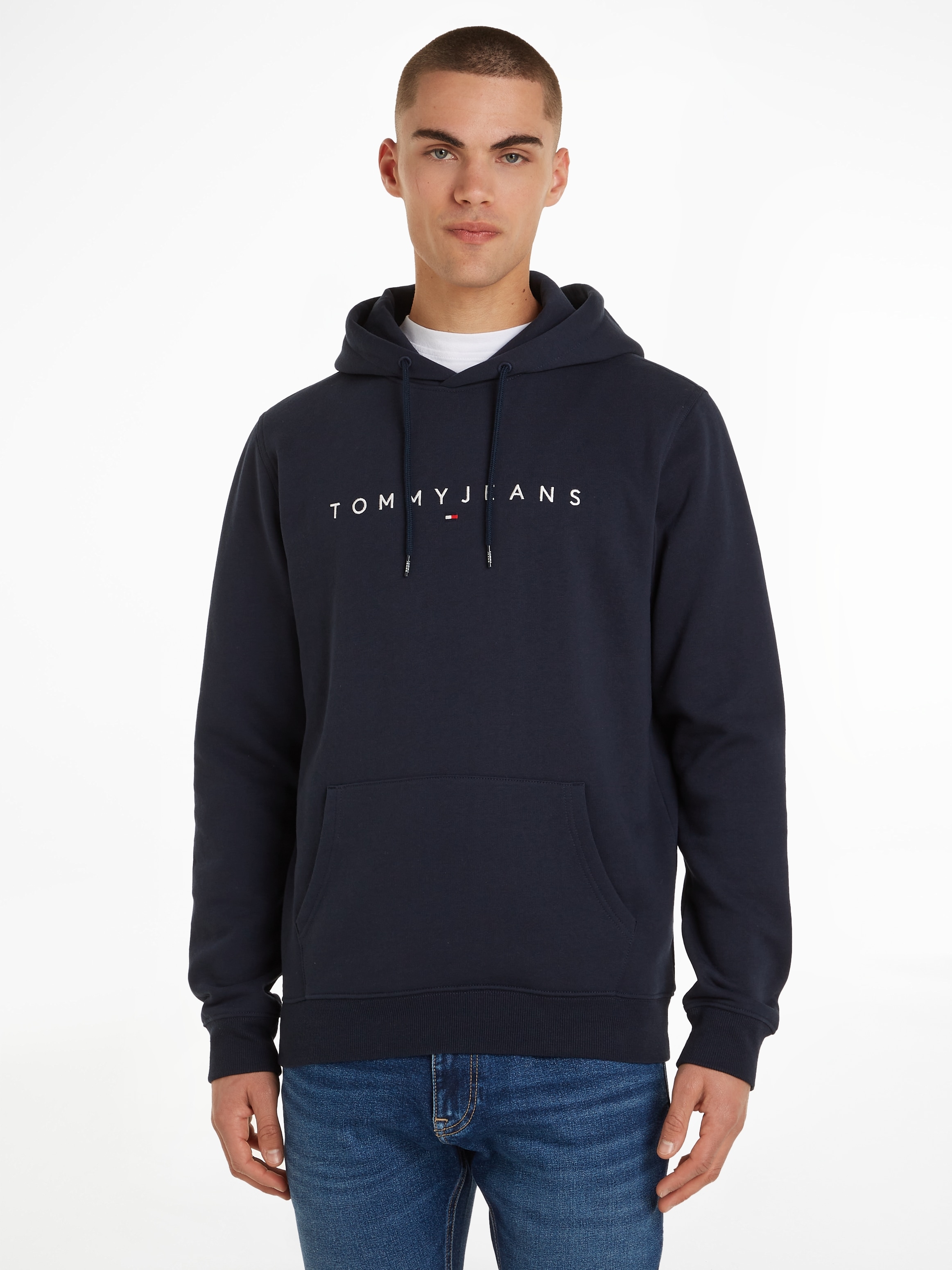 Tommy Jeans Kapuzensweatshirt "TJM REG LINEAR LOGO HOODIE EXT", mit Kordel