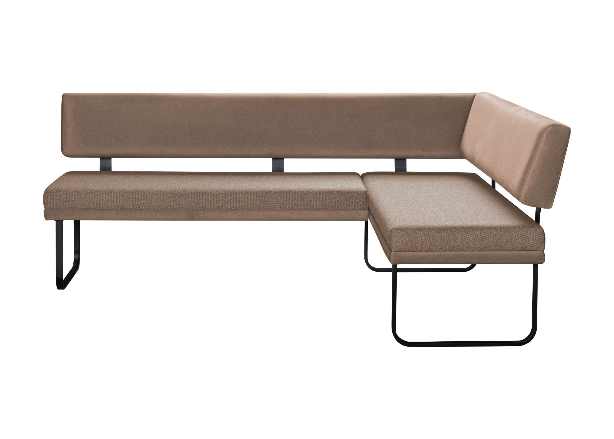 Home affaire Eckbankgruppe »Gabi Essecke, Sitzgruppe, Eckbankgruppe, Küchenbankgruppe« Set, 4tlg, 4 tlg. tlg. Gestell aus matt-schwarzem Flachmetall, stabil, 2-Stoff-Design