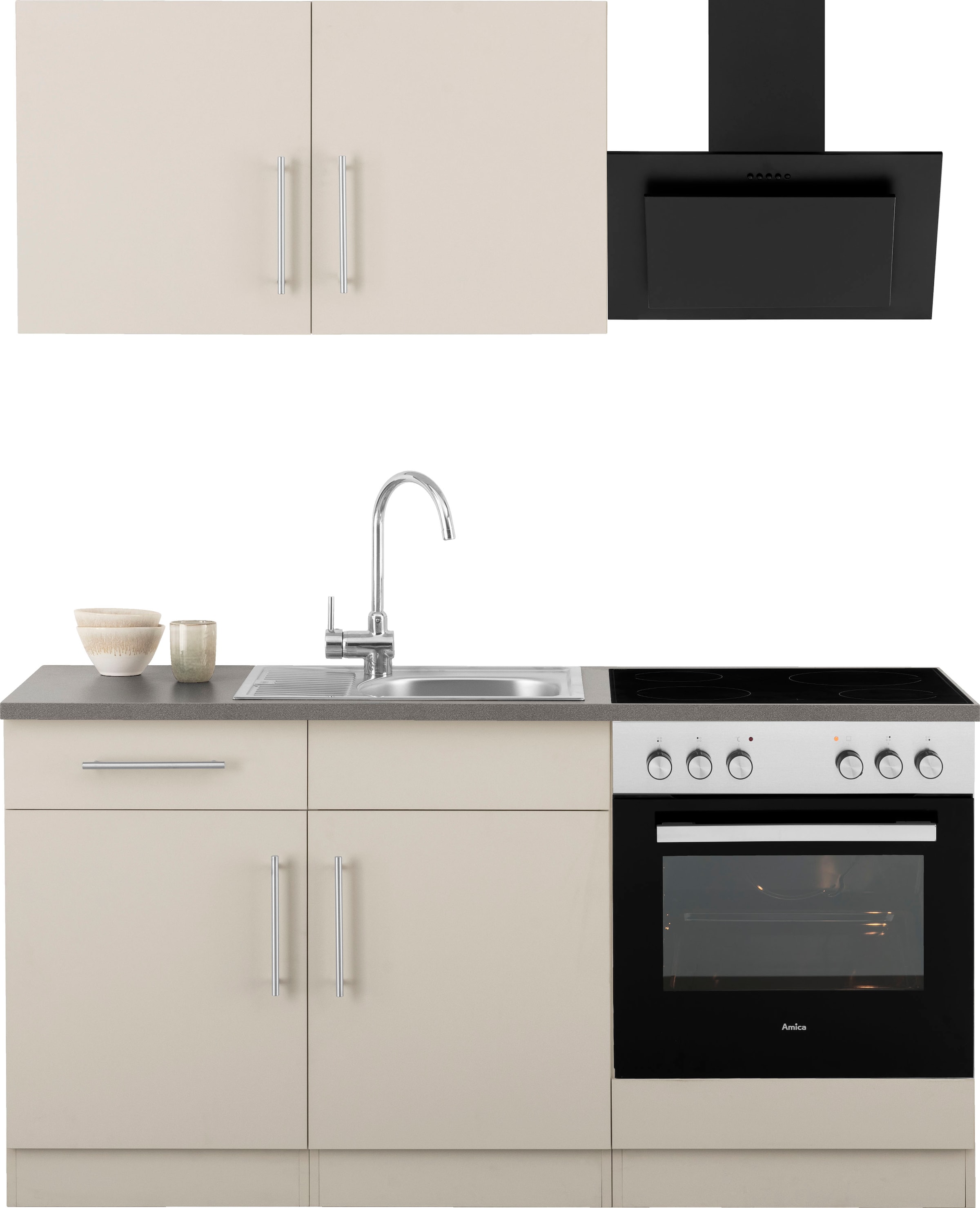 wiho Küchen Pantryküche "Cali" wahlweise mit E-Geräten, Breite 160 cm