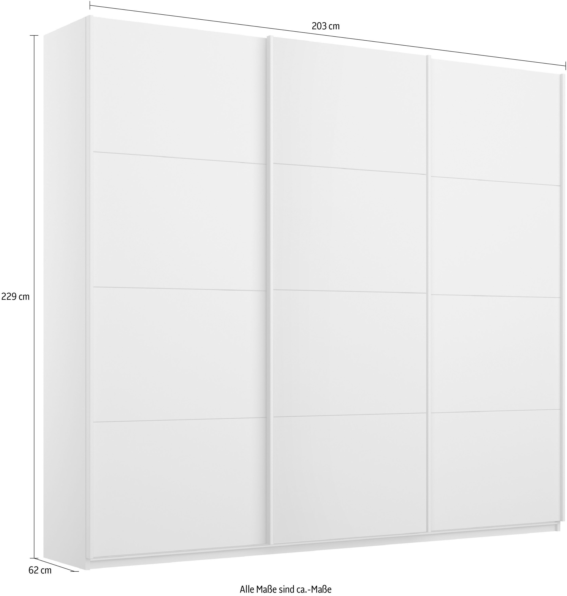 rauch Schwebetürenschrank »Kleiderschrank Schrank Garderobe TOPSELLER OTELI inkl. Inneneinteilung«, mit 3 Innenschubladen sowie zusätzlichen Einlegeböden MADE IN GERMANY