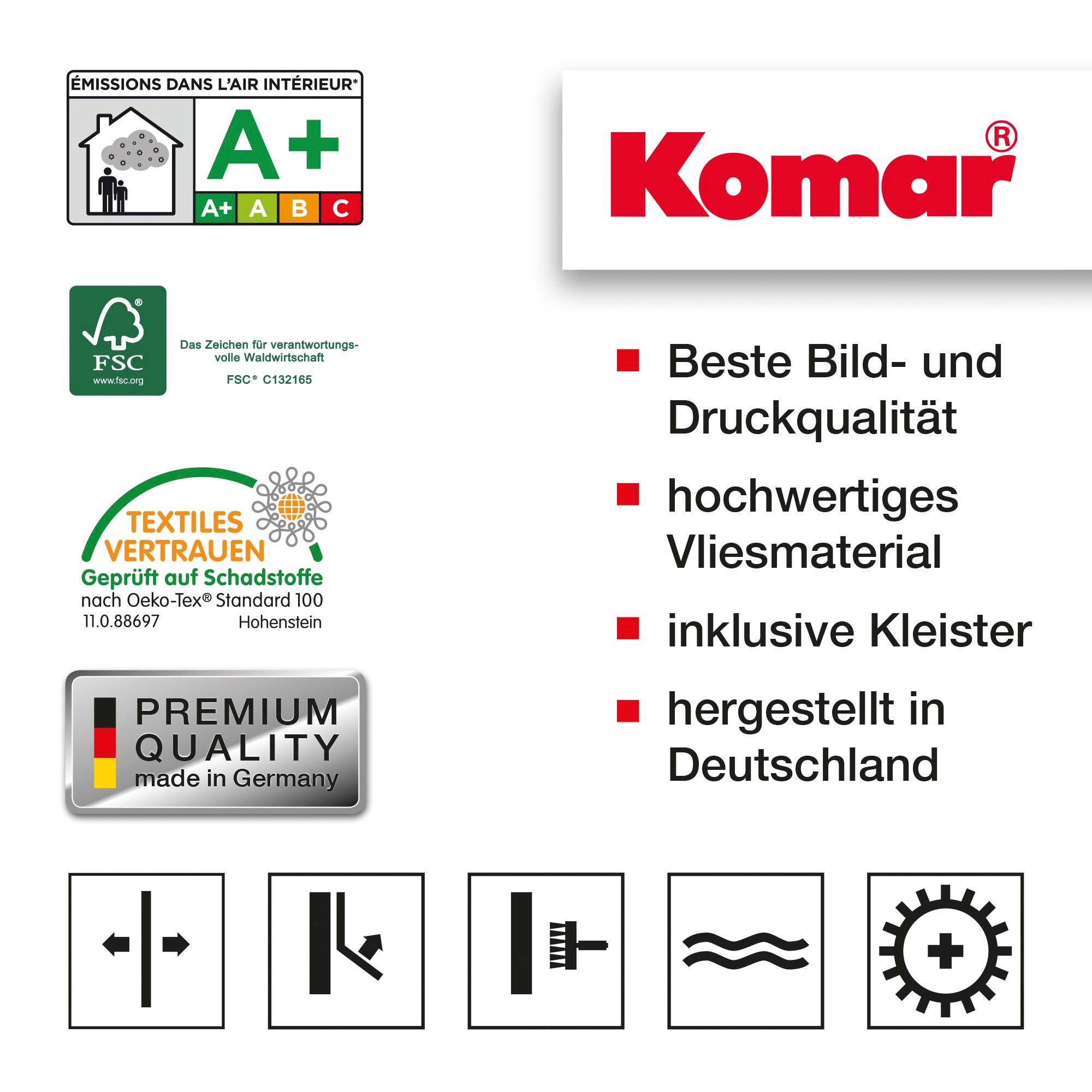 Komar Vliestapete »Digitaldruck Vlies -  Poema - Größe 300 x 250 cm« bedruckt glatt Wohnzimmer, Schlafzimmer