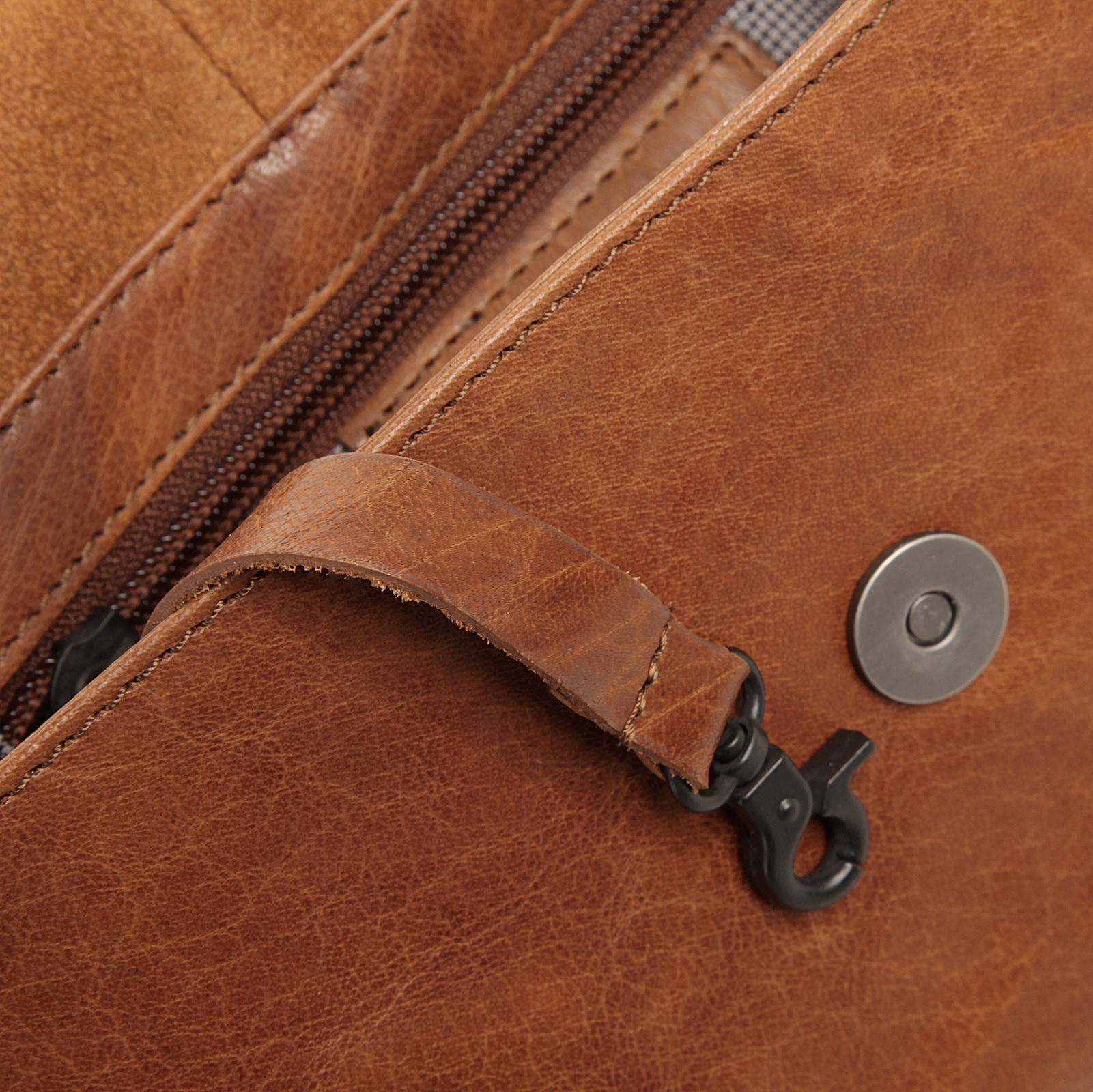 Spikes & Sparrow Umhängetasche, echt Leder, Made in Italy