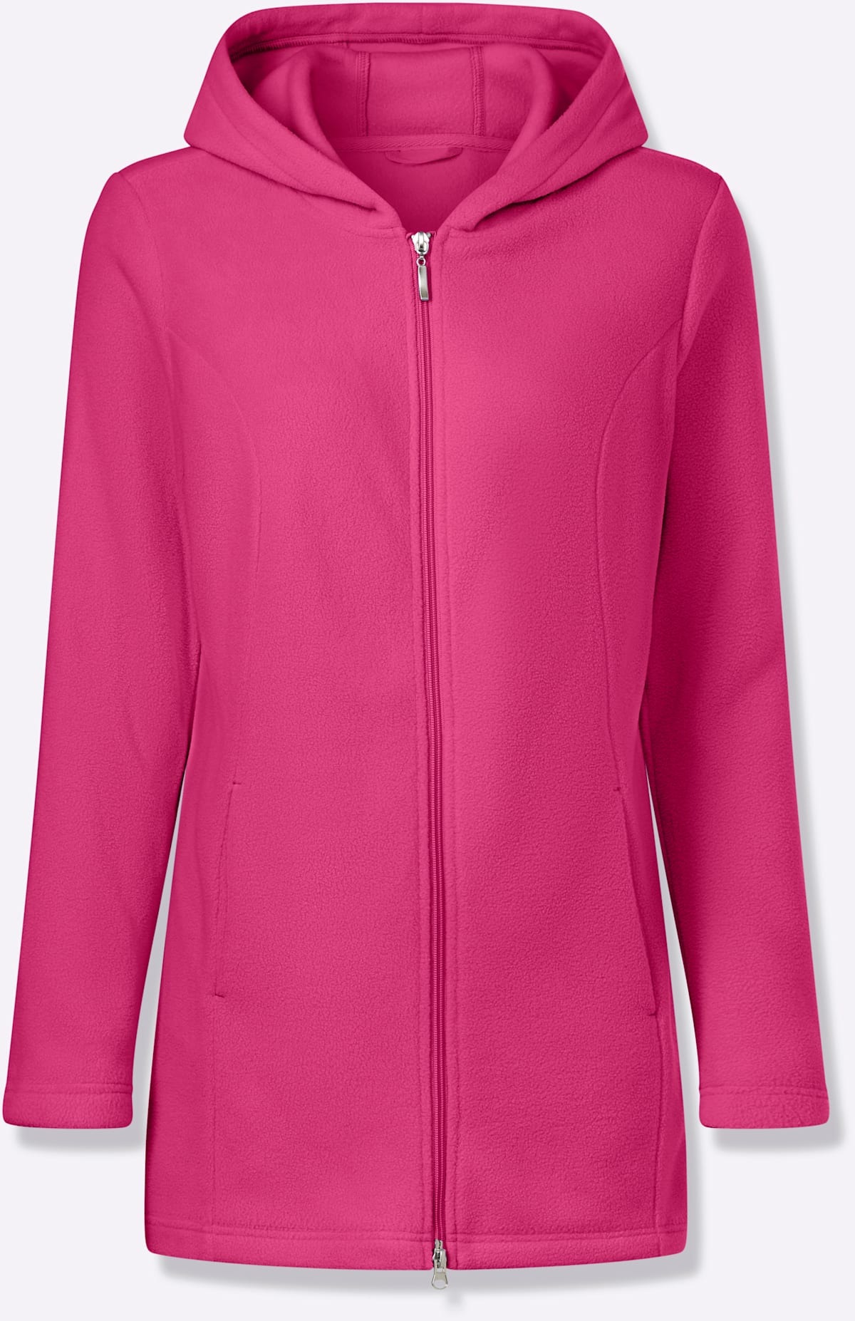 Classic Basics Damen Long-Fleecejacke Fuchsia Gr. 46 3