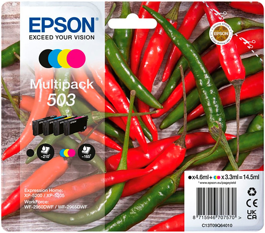 EPSON Tintenpatrone "503"schwarz, cyan, magenta, gelb, Tintenpatronen