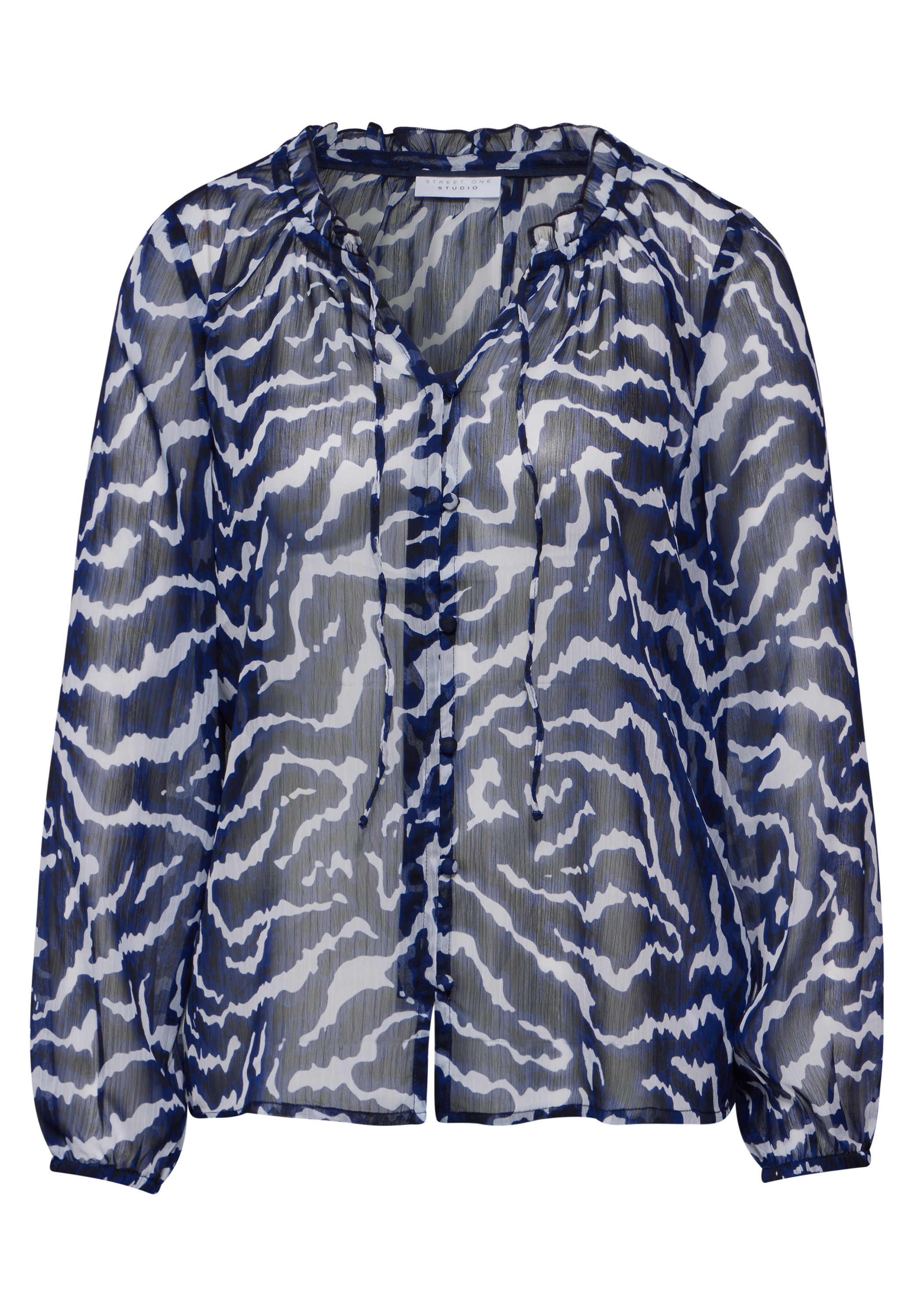 STREET ONE STUDIO Chiffonbluse, im angesagten Streifen-Design