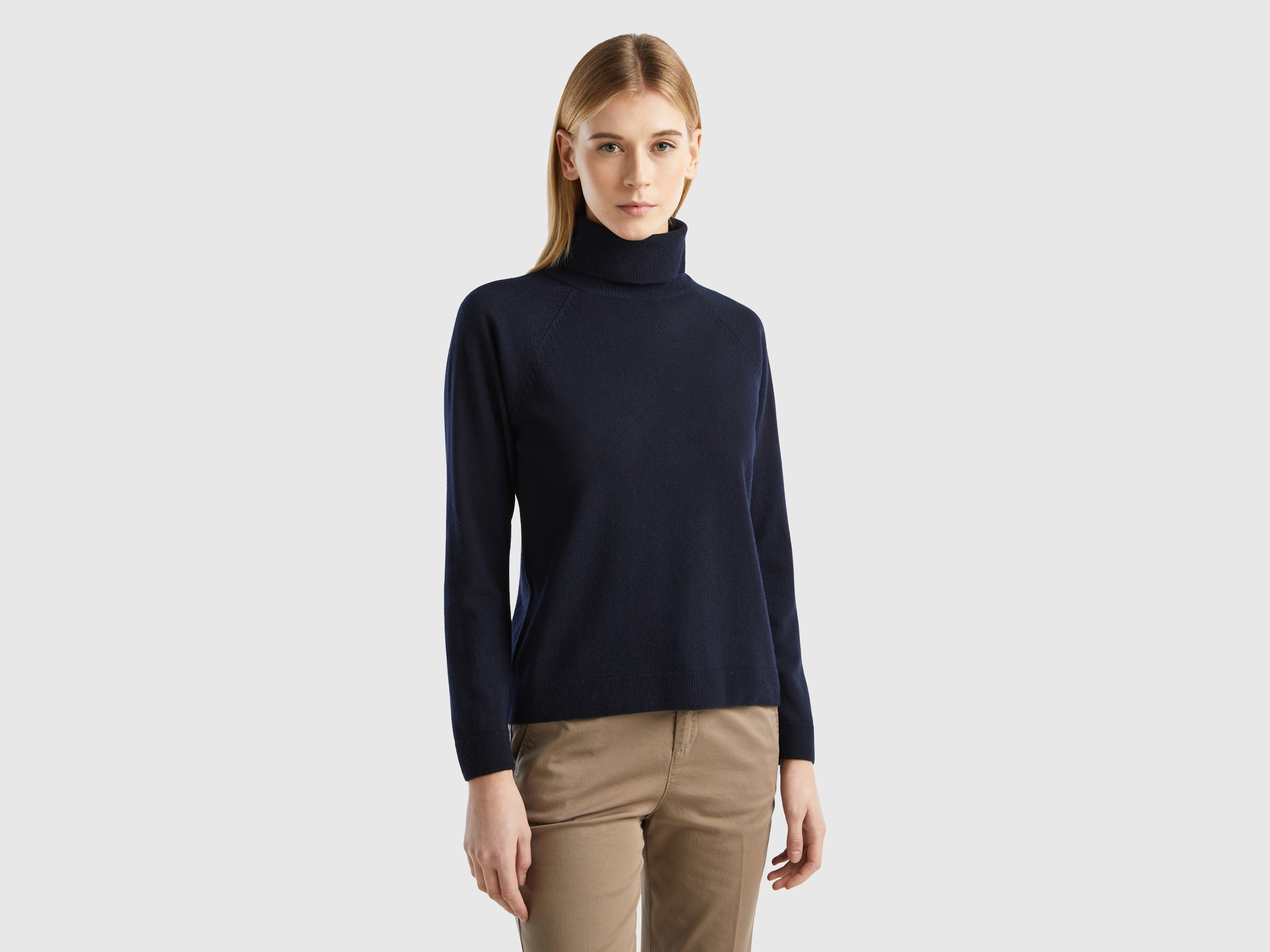 United Colors of Benetton Rollkragenpullover, mit Markenlabel günstig online kaufen