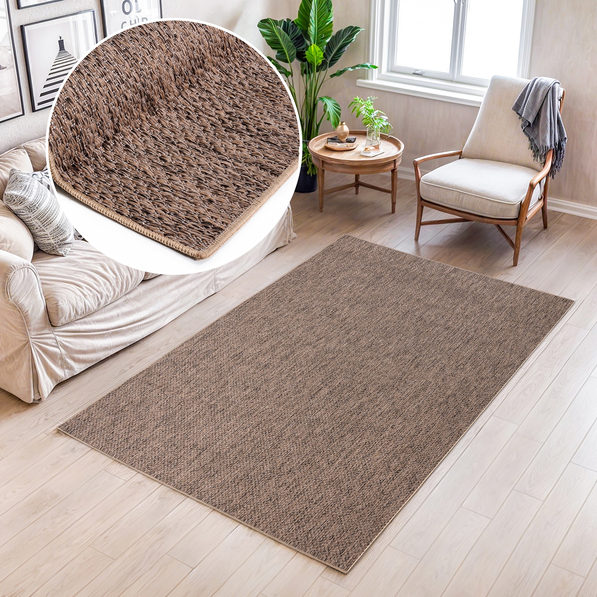 my home Teppich "Rhodos, In-und Outdoor geeignet" rechteckig 3 mm Höhe Sisa günstig online kaufen