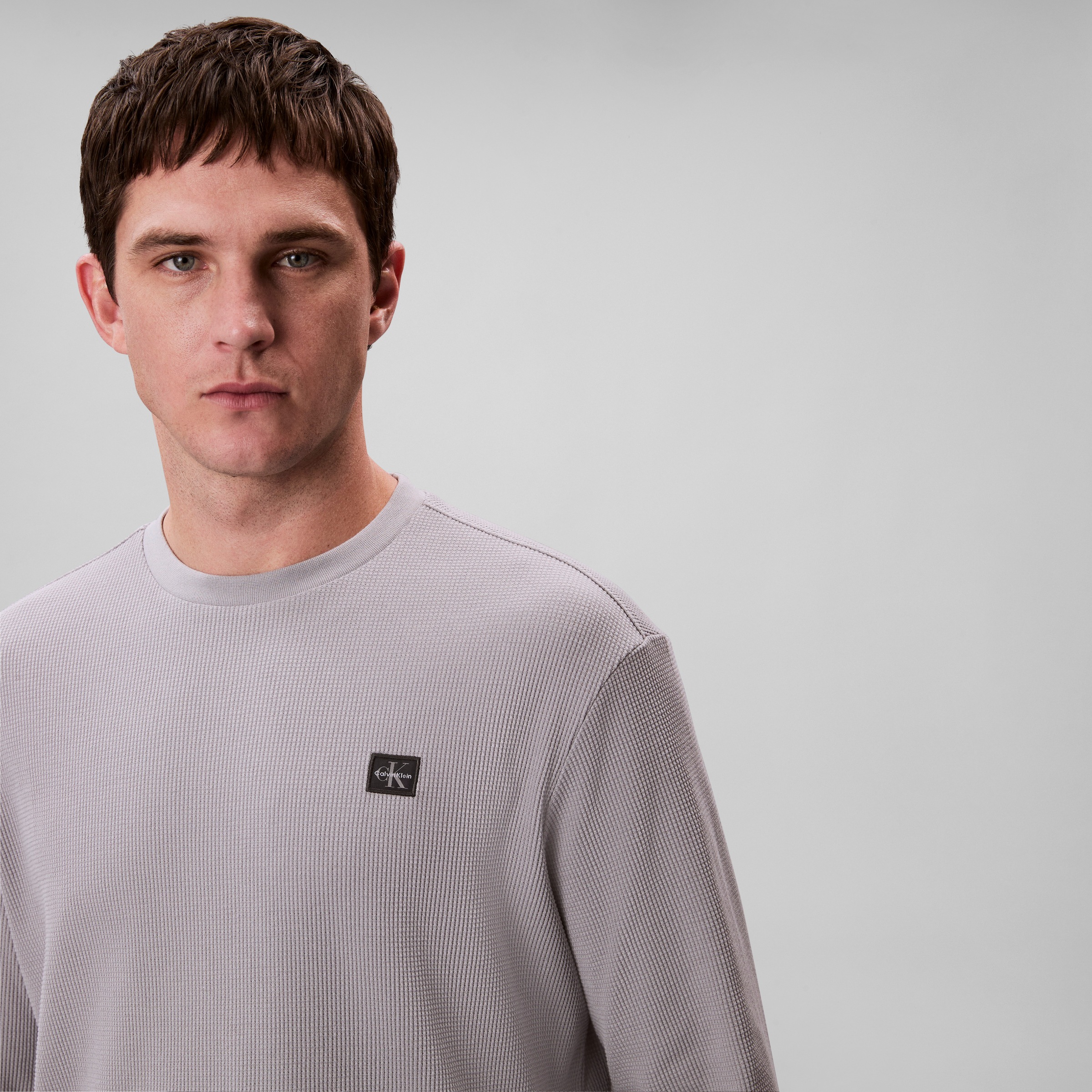 Calvin Klein Jeans Langarmshirt "LS WAFFLE BADGE CREWNK TEE", Mit Rundhalsa günstig online kaufen