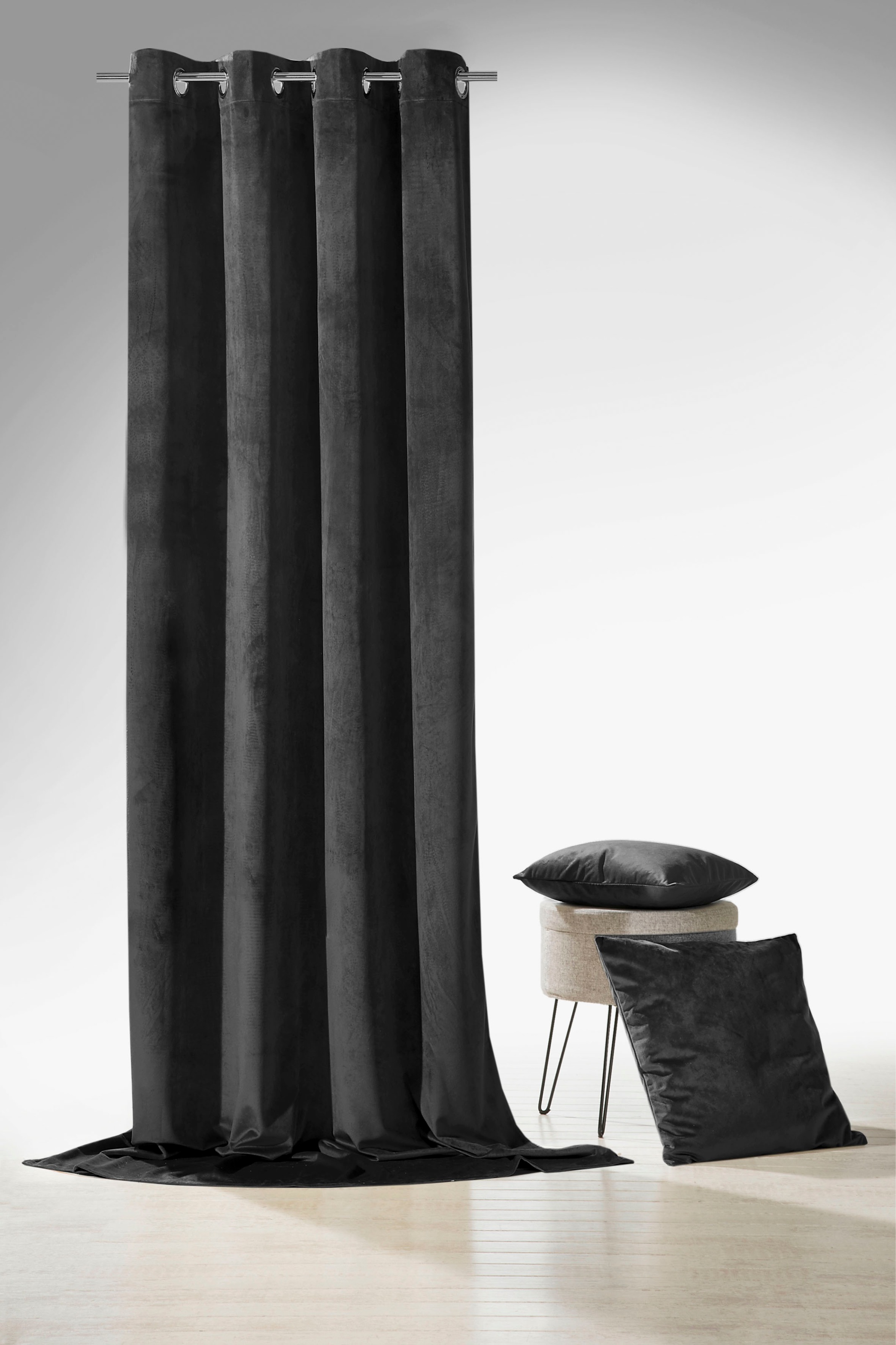 Weckbrodt Dekokissen "Valentin" Samt-Optik, Velour, Unifarben, Kissenhülle günstig online kaufen