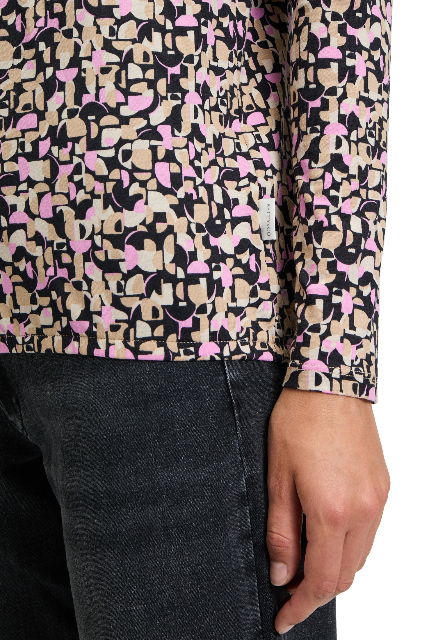 Betty&Co Kurzarmshirt »Betty & Co Damen Casual-Shirt mit Gummizug«, (1 tlg.), Druck