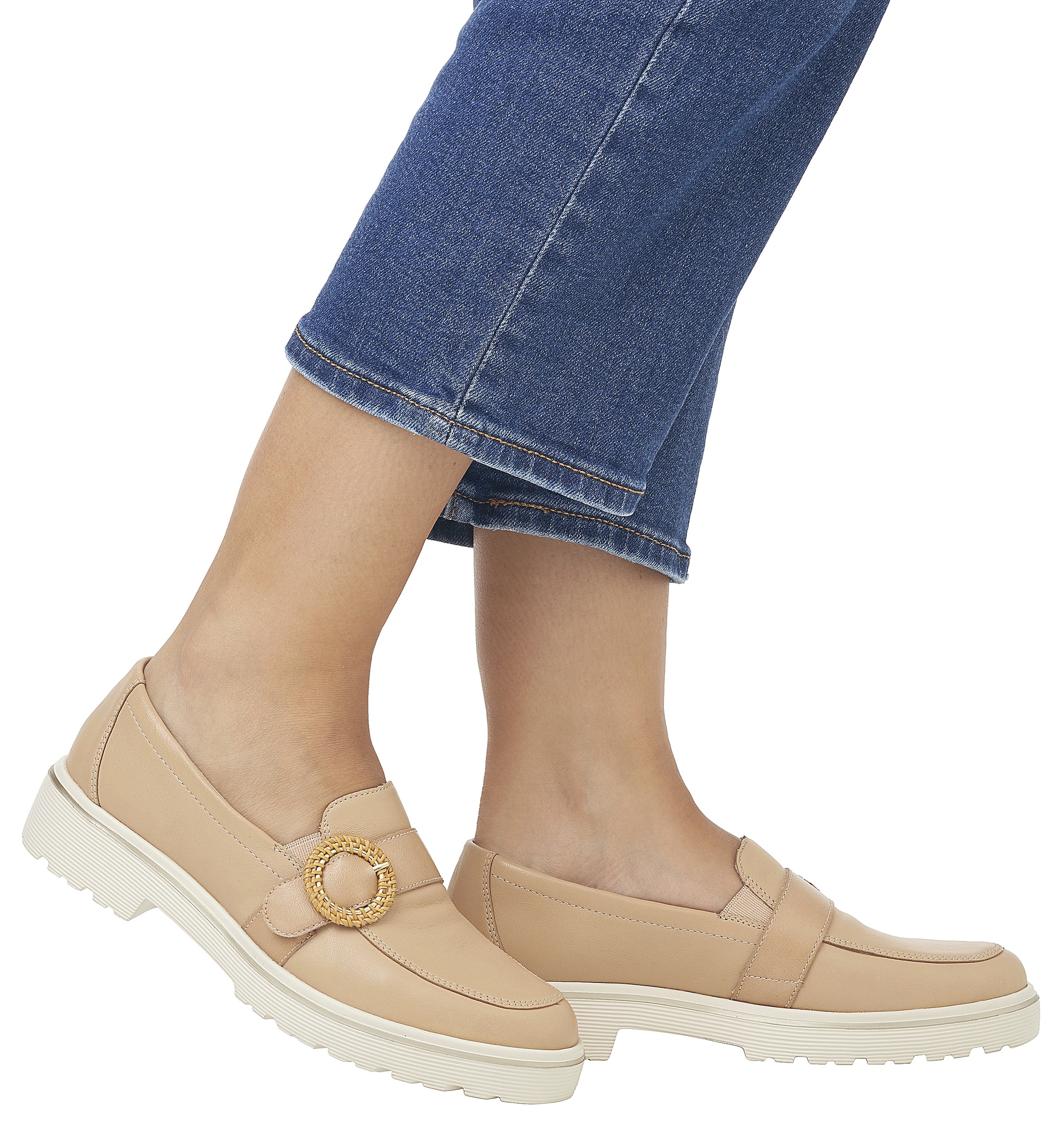 Remonte Loafer, Chunky Slipper, Plateau Slipper mit moderner Flecht-Ziersch günstig online kaufen