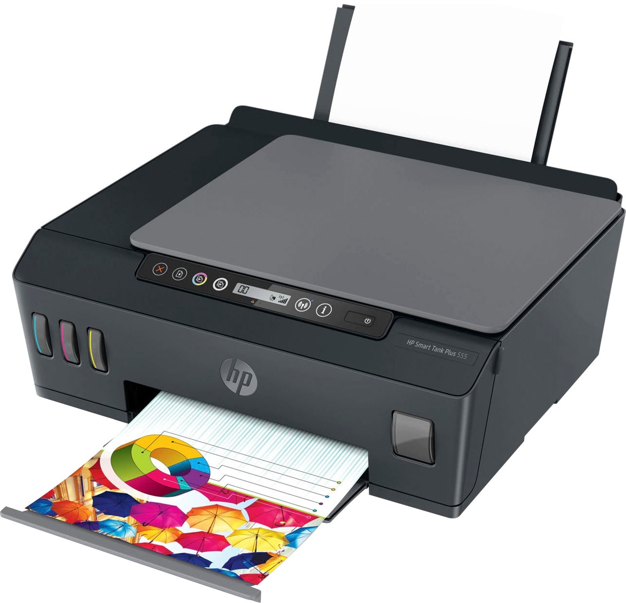 HP Multifunktionsdrucker »Smart Tank Plus 555«, Tinte für bis zu 3 Jahre enthalten.