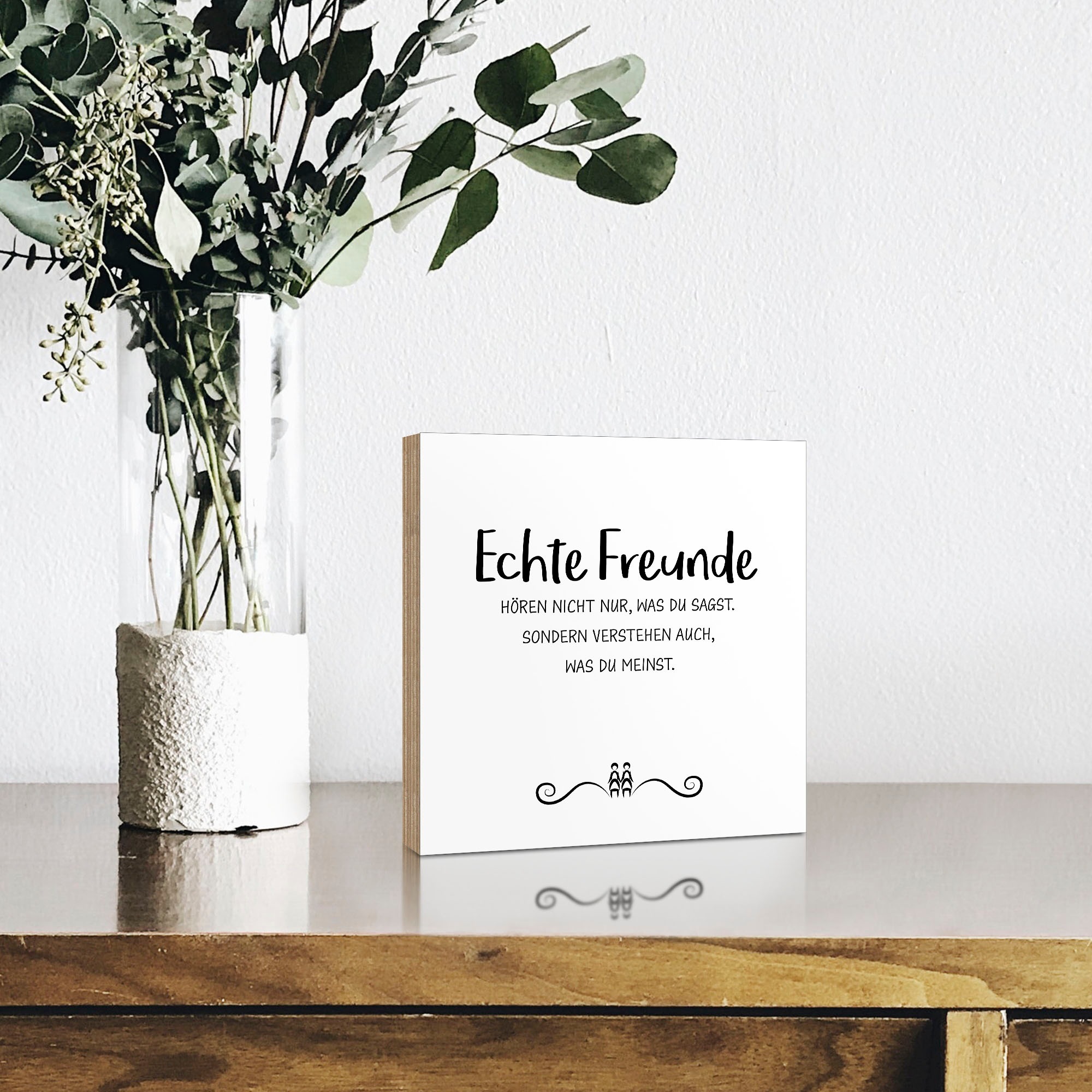 Artland Holzbild "Echte Freunde", Sprüche & Texte, (1 St.) günstig online kaufen