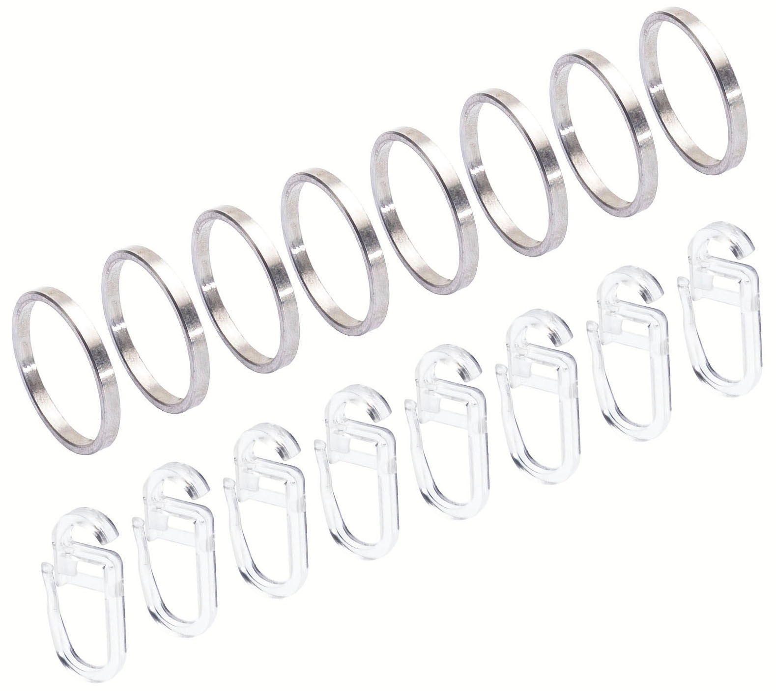 Liedeco Flachring "Gardinenring, Stilring mit Faltenlegehaken "Skandinavia" günstig online kaufen