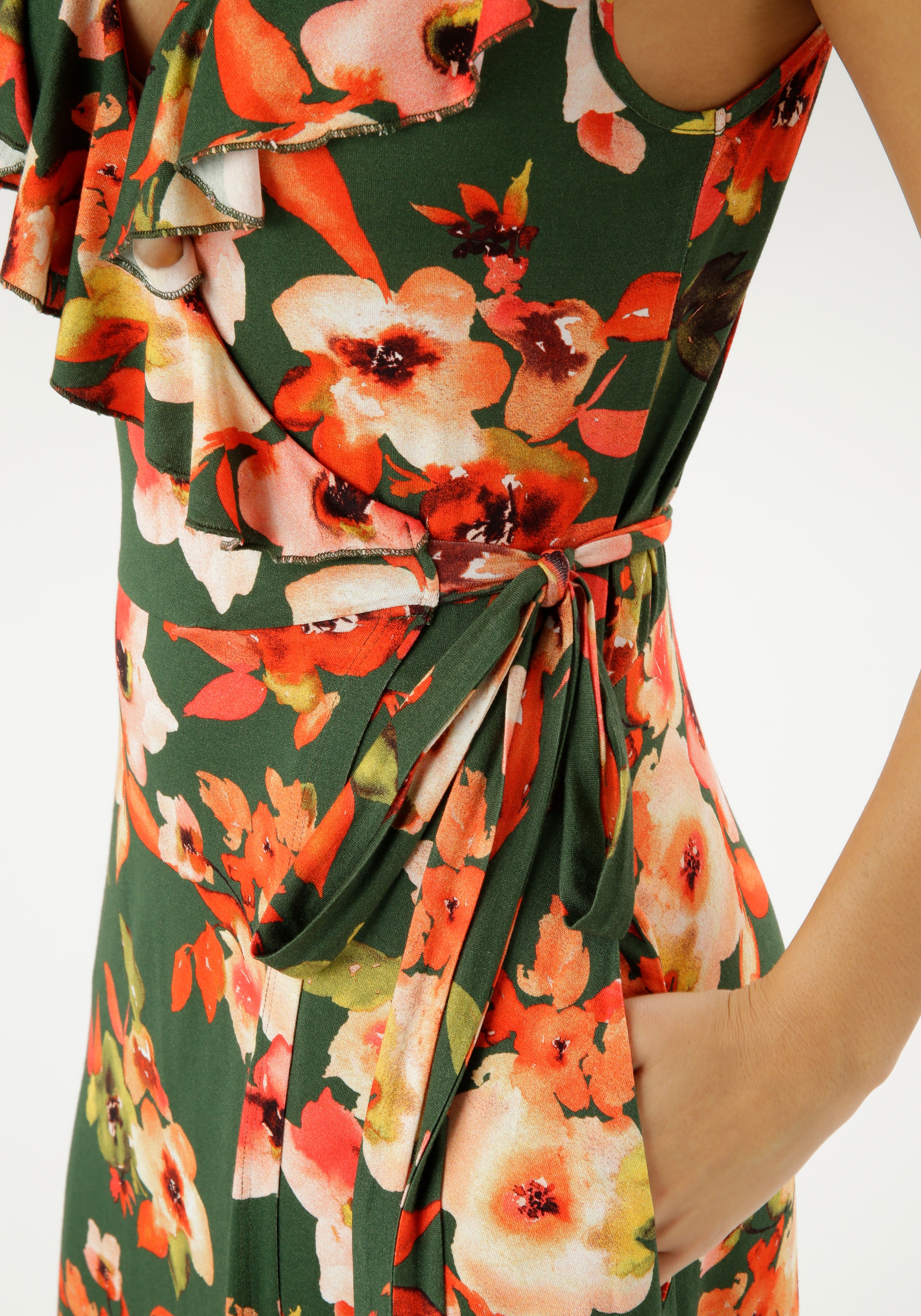 Aniston SELECTED Wickelkleid, mit Volants