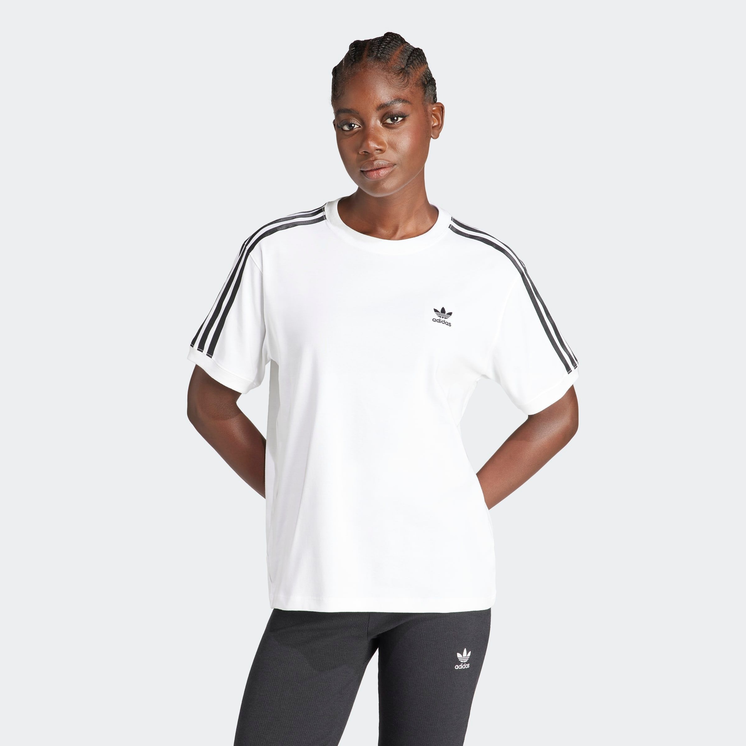 adidas Originals T-Shirt "3 STRIPE TEE", drei Streifen Shirt mit Trefoil Lo günstig online kaufen