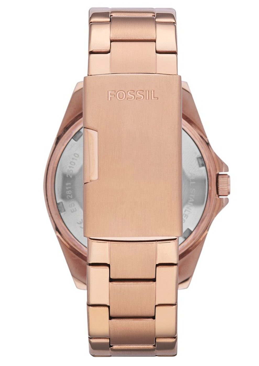 Fossil Multifunktionsuhr »RILEY«, Quarzuhr, Armbanduhr, Damenuhr, Datum, Edelstahlarmband, Glassteine