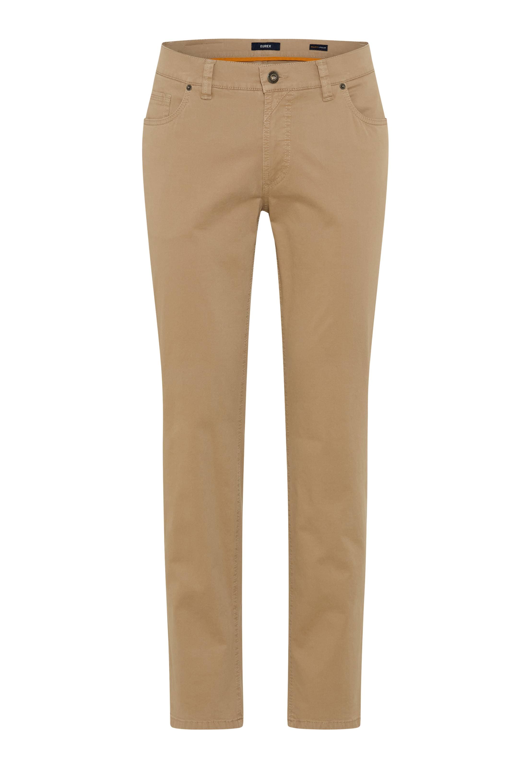 EUREX BY BRAX Herren 5-Pocket-Hose "Style LUKE", beige, Gr. 44, Web, 80% Baumwolle, 17% Lyocell, 3% Elasthan, Hosen