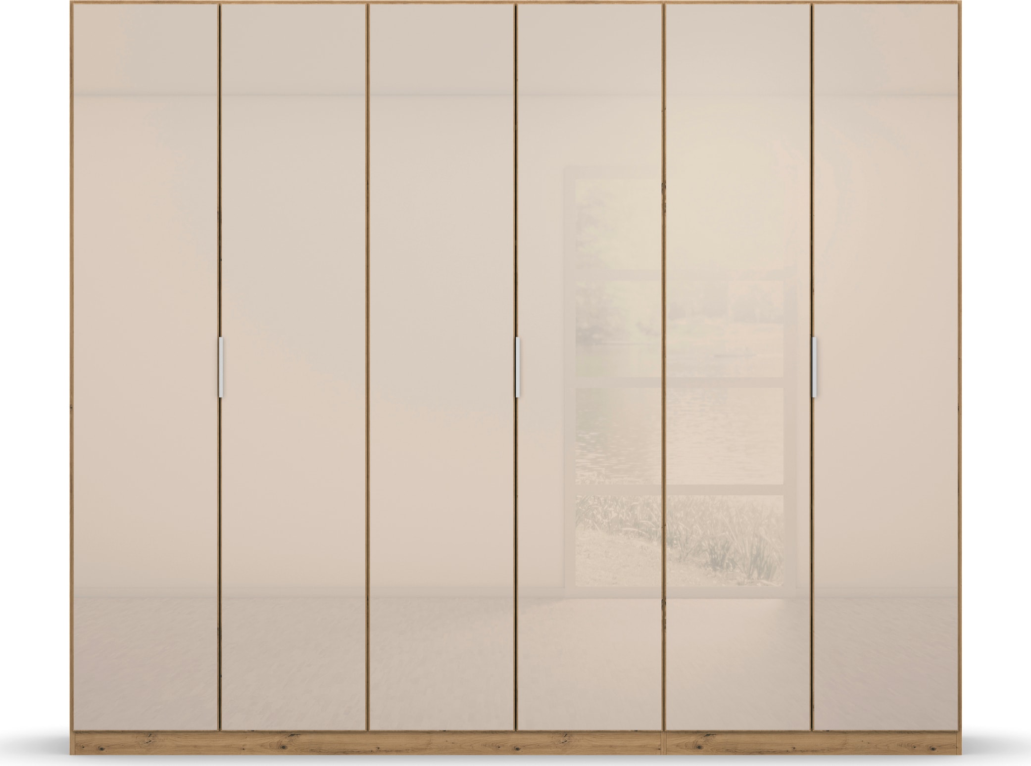 rauch Drehtürenschrank »Kleiderschrank Schrank Garderobe KOLUNA mit hochwertiger Glasfront«, inkl. 2 Innenschubladen sowie extra Einlegeböden MADE IN GERMANY