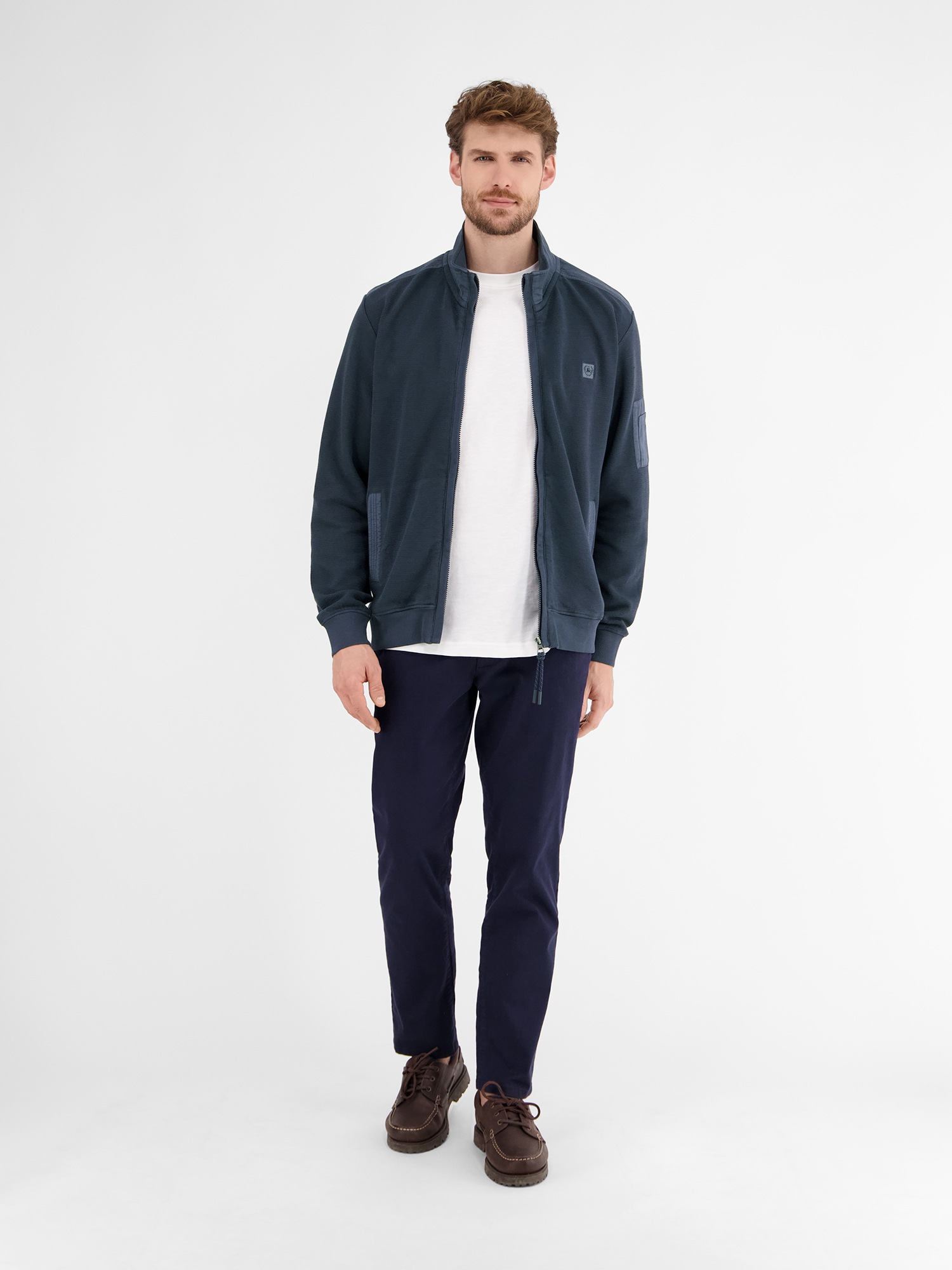 LERROS Sweatjacke »Sweatjacke in Zig-Zag-Struktur«