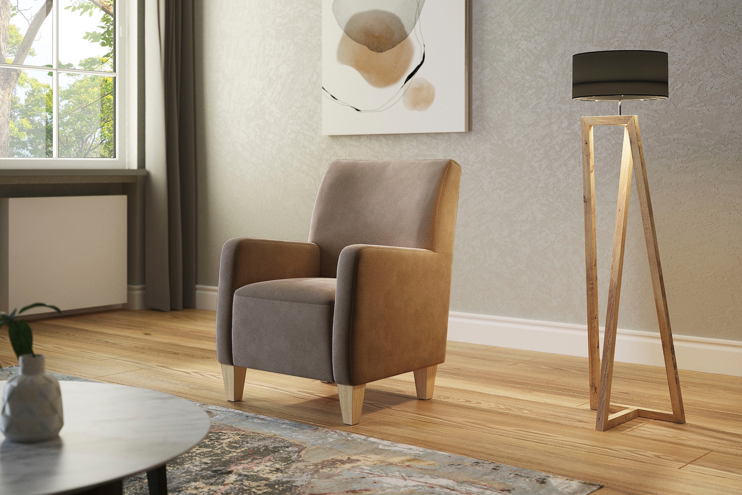 Home affaire Sessel »Viva« mit Federkern, mit Buchefüßen