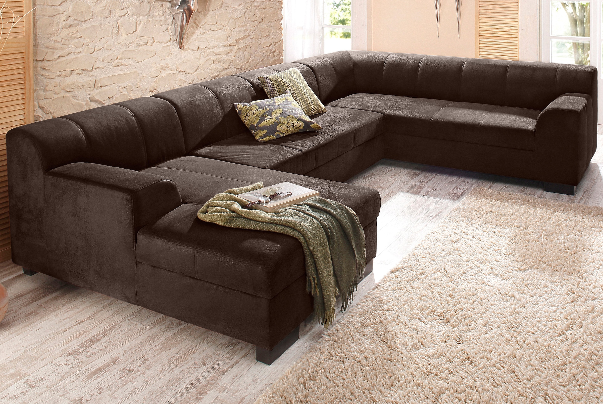 Home affaire Wohnlandschaft "Falk klare Linien, zeitlos und komfortabel, U- günstig online kaufen