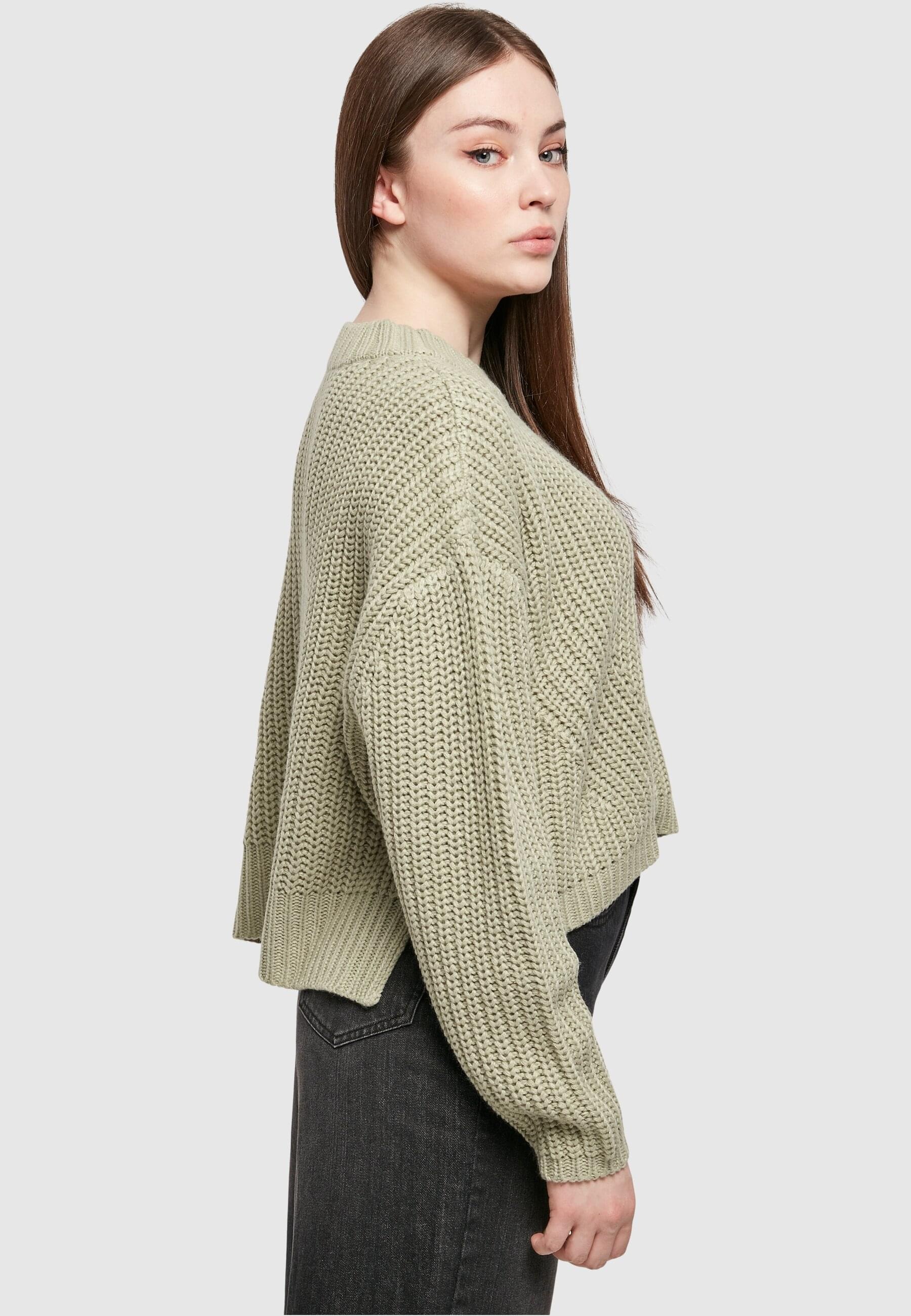 URBAN CLASSICS Rundhalspullover »Urban Classics Damen Ladies Wide Oversize Sweater«, (1 tlg.)