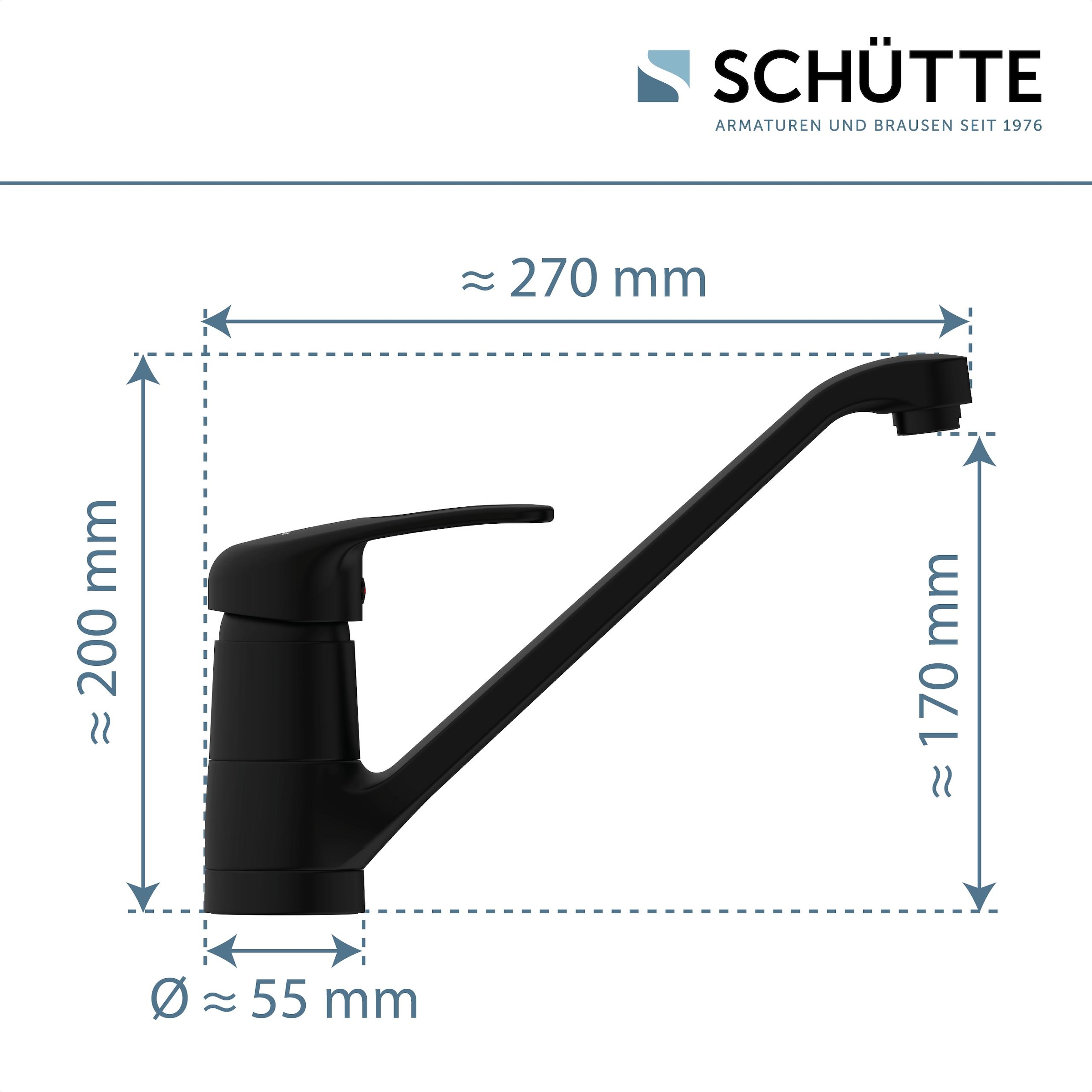 Schütte Spültischarmatur »GRANDE«, 150° schwenkbar, geräuscharme Kartusche, Marken-Mischdüse