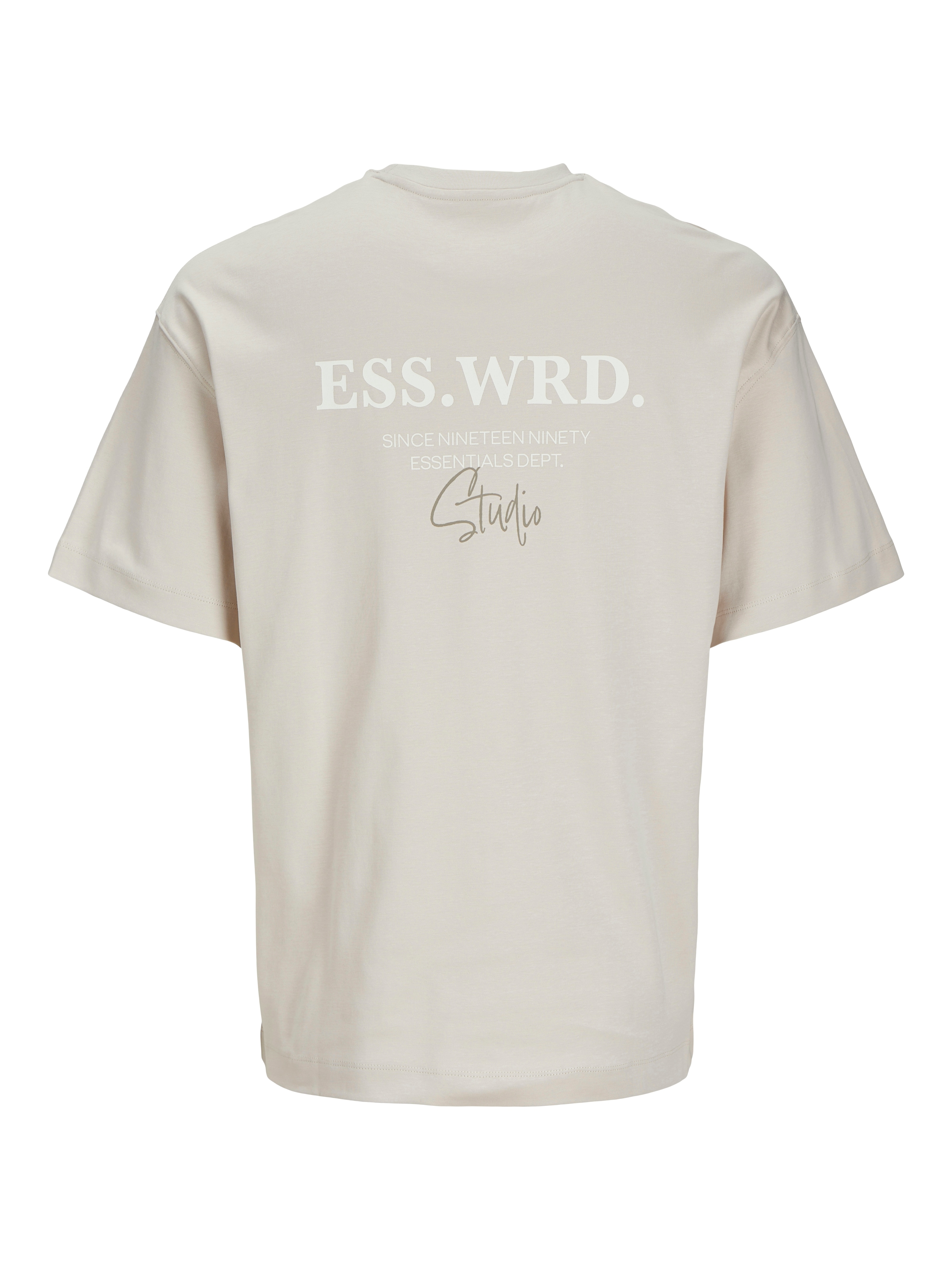 Jack & Jones Rundhalsshirt »JJEURBAN EDGE STUDIO TEE SS O-NECK NOOS«, mit Front und Back Print