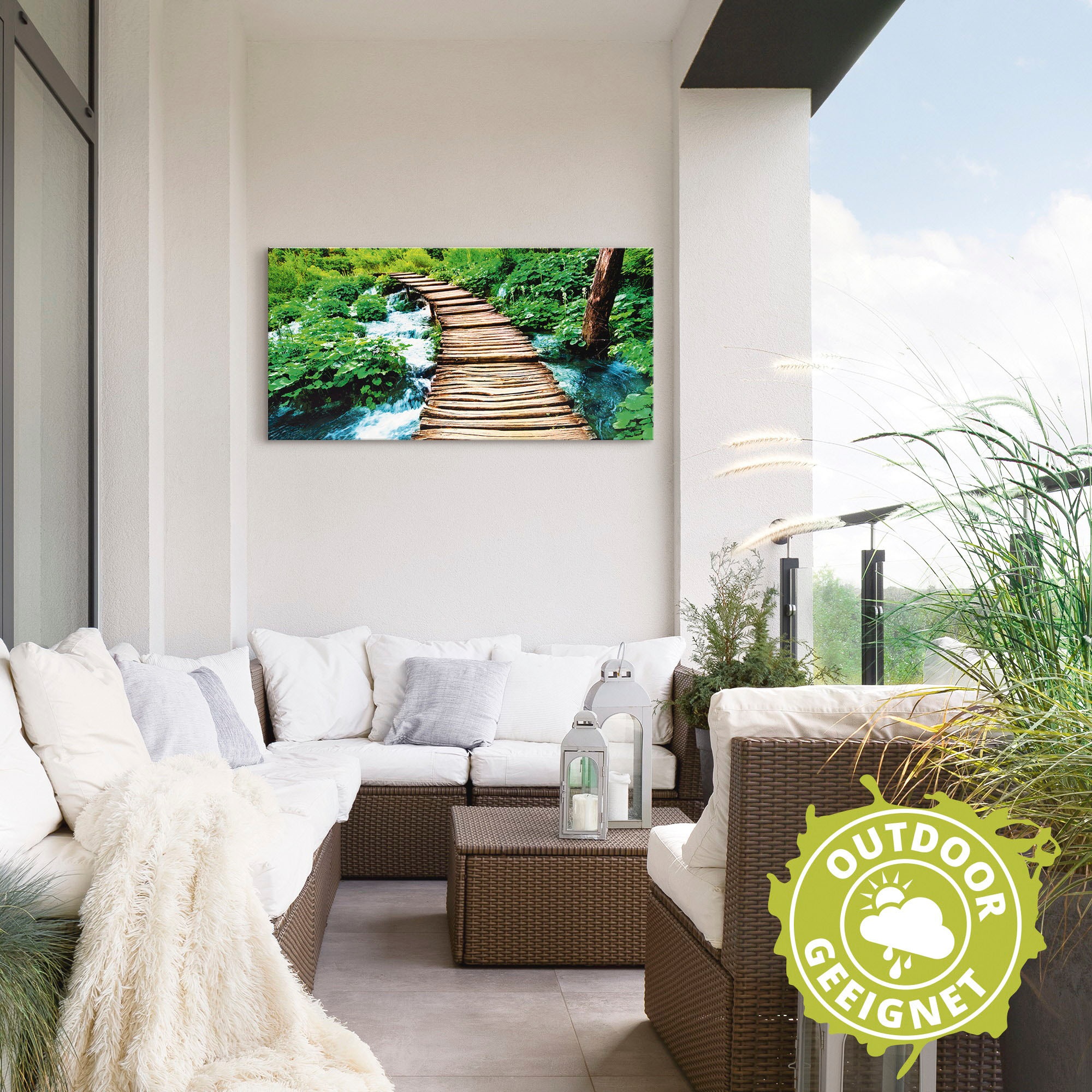 Artland Wandbild »Strandpromenade«, Gewässer, (1 St.), als Alubild, Outdoorbild, Leinwandbild, Wandaufkleber, versch. Größen