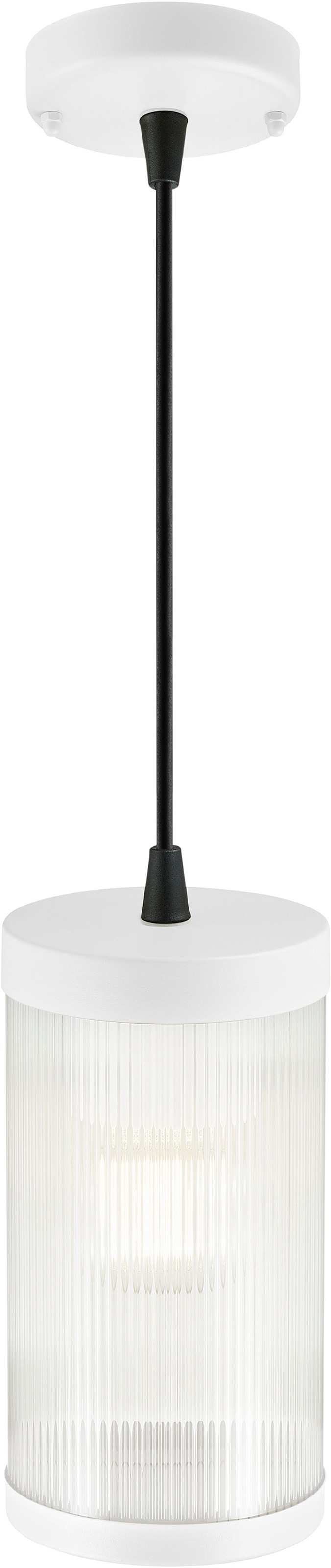 Nordlux Pendelleuchte »Coupar«, robustes, pulverbeschichtetes Metall, Gerippter Diffusor erzeugt ein angenehmes Licht, für Leuchtmittel E27