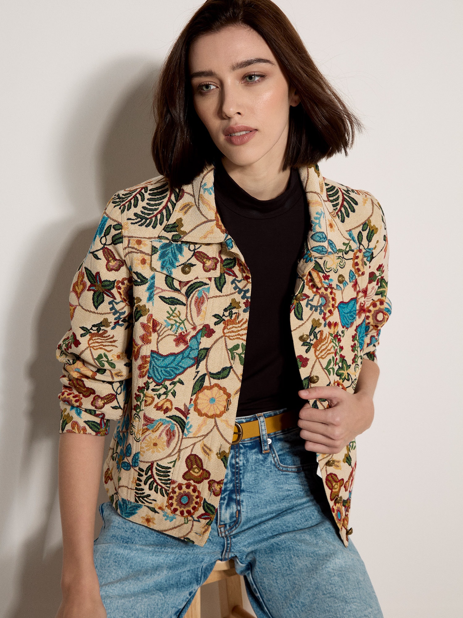 Apricot Kurzjacke »Jacke« mit Blumenmuster