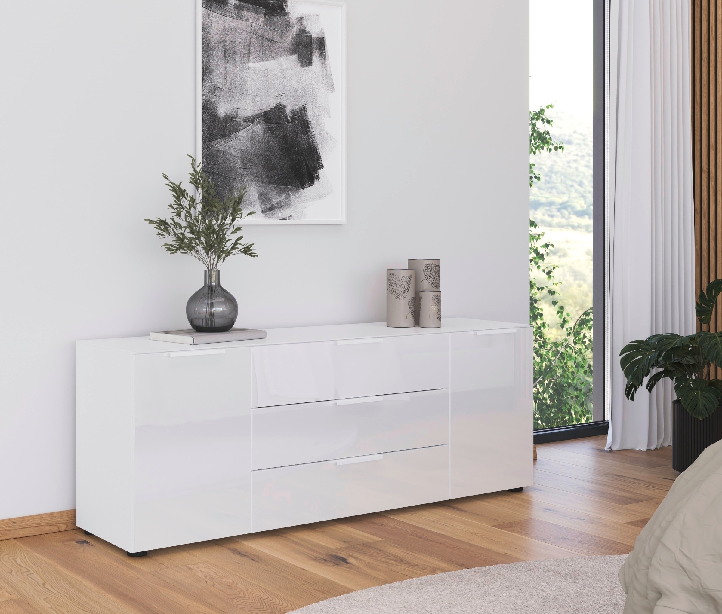 rauch Kombikommode "Kommode Türkommode Sideboard Kombikommode FLIPP mit Gla günstig online kaufen
