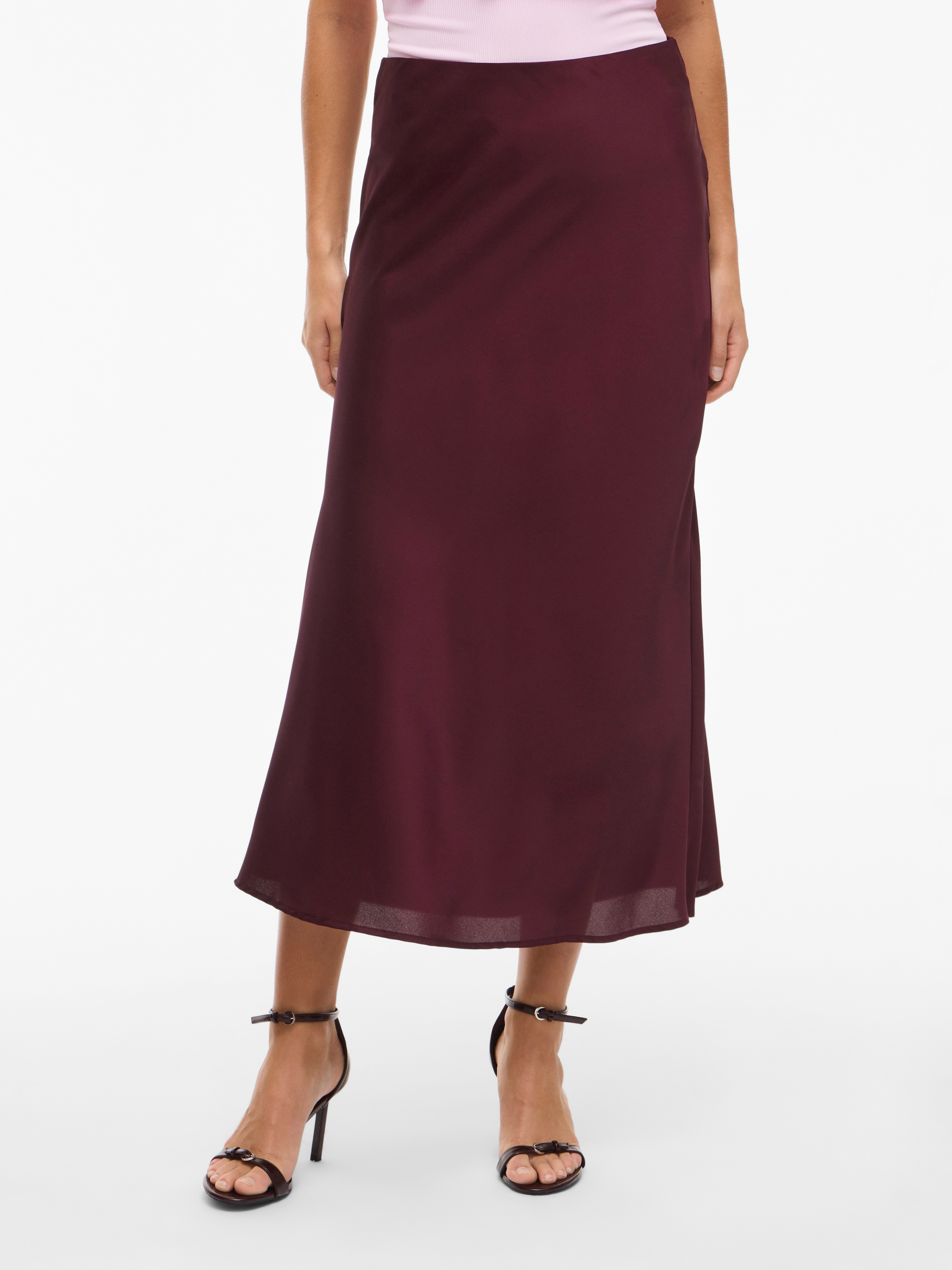 Vila Maxirock "VIELLETTE HW LONG SKIRT - NOOS" Kunstfaser günstig online kaufen