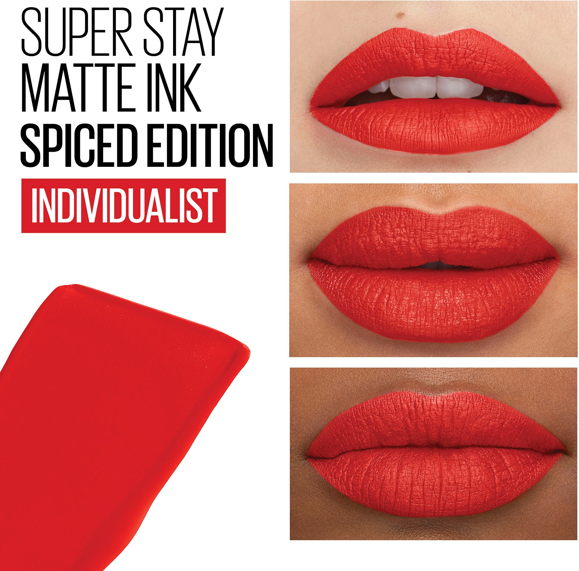 MAYBELLINE NEW YORK Lippenstift »Super Stay Matte Ink Spiced Up«, mit natürlichen Inhaltstoffen