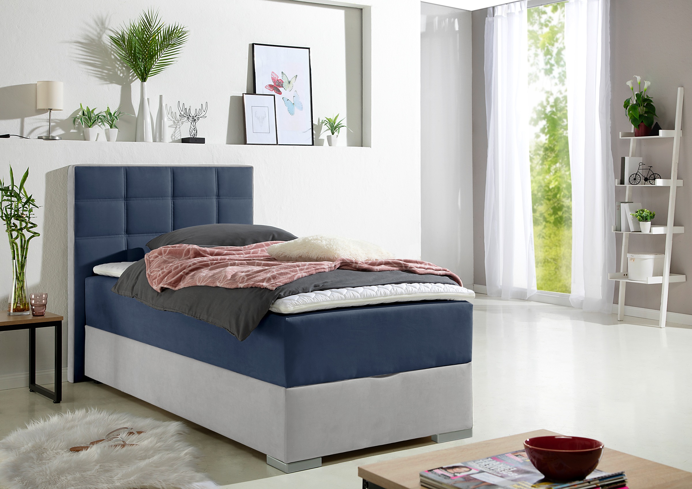 Maintal Boxspringbett mit Bettkasten und Topper günstig online kaufen