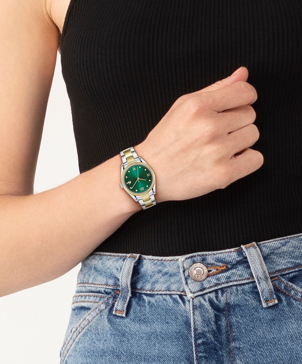 Lacoste Quarzuhr »LACOSTE PARISIENNE« Armbanduhr, Damenuhr, Edelstahlarmband, analog, Glaskristalle