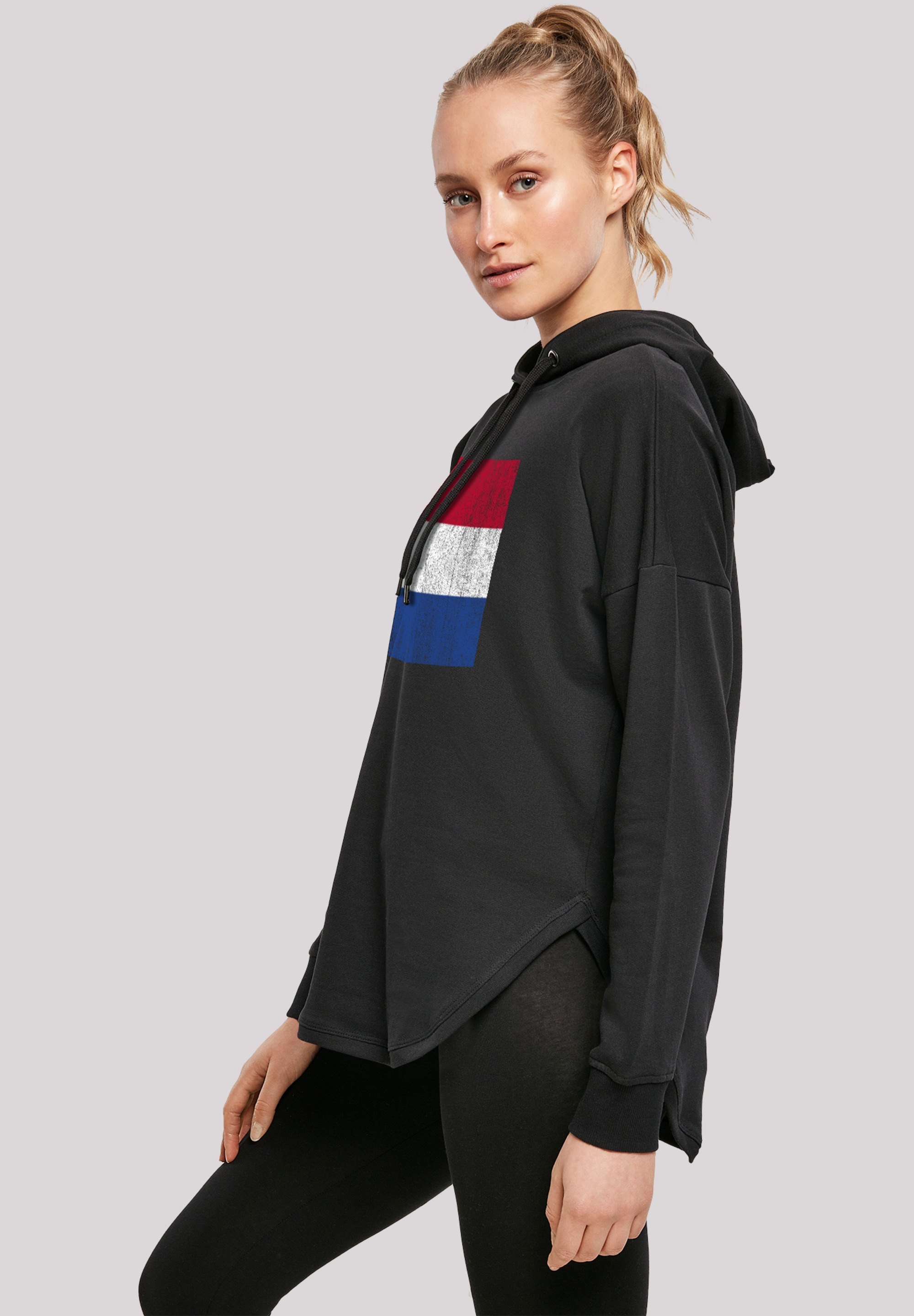 F4NT4STIC Kapuzenpullover »Niederlande Flagge distressed«, Print