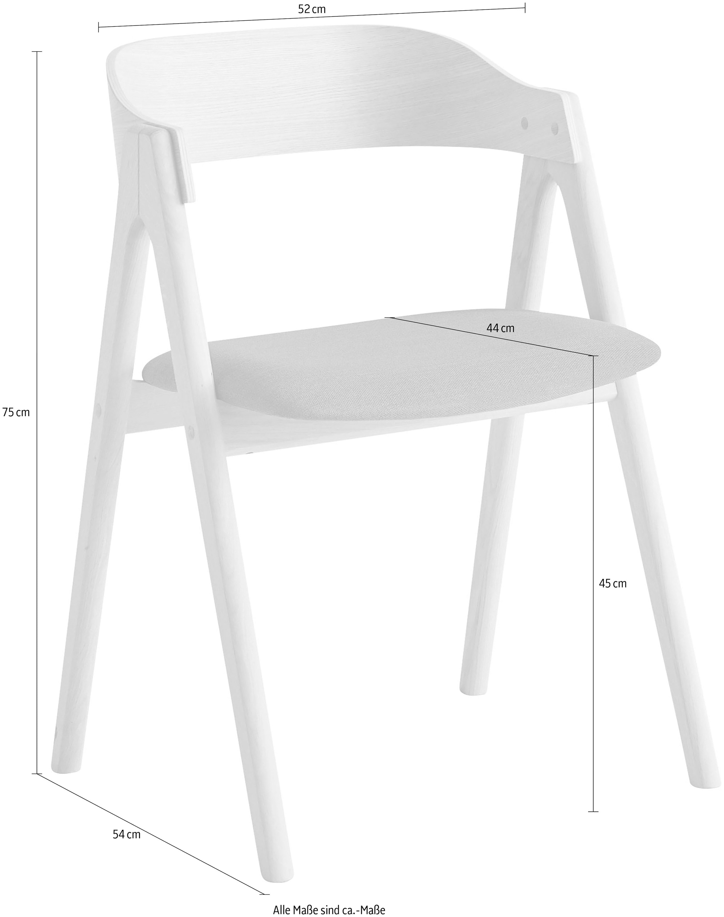 Hammel Furniture Holzstuhl »Findahl by Hammel Mette«, (Set), 2 St., Massivholz, gepolsterte Sitzfläche, versch. Farbvarianten