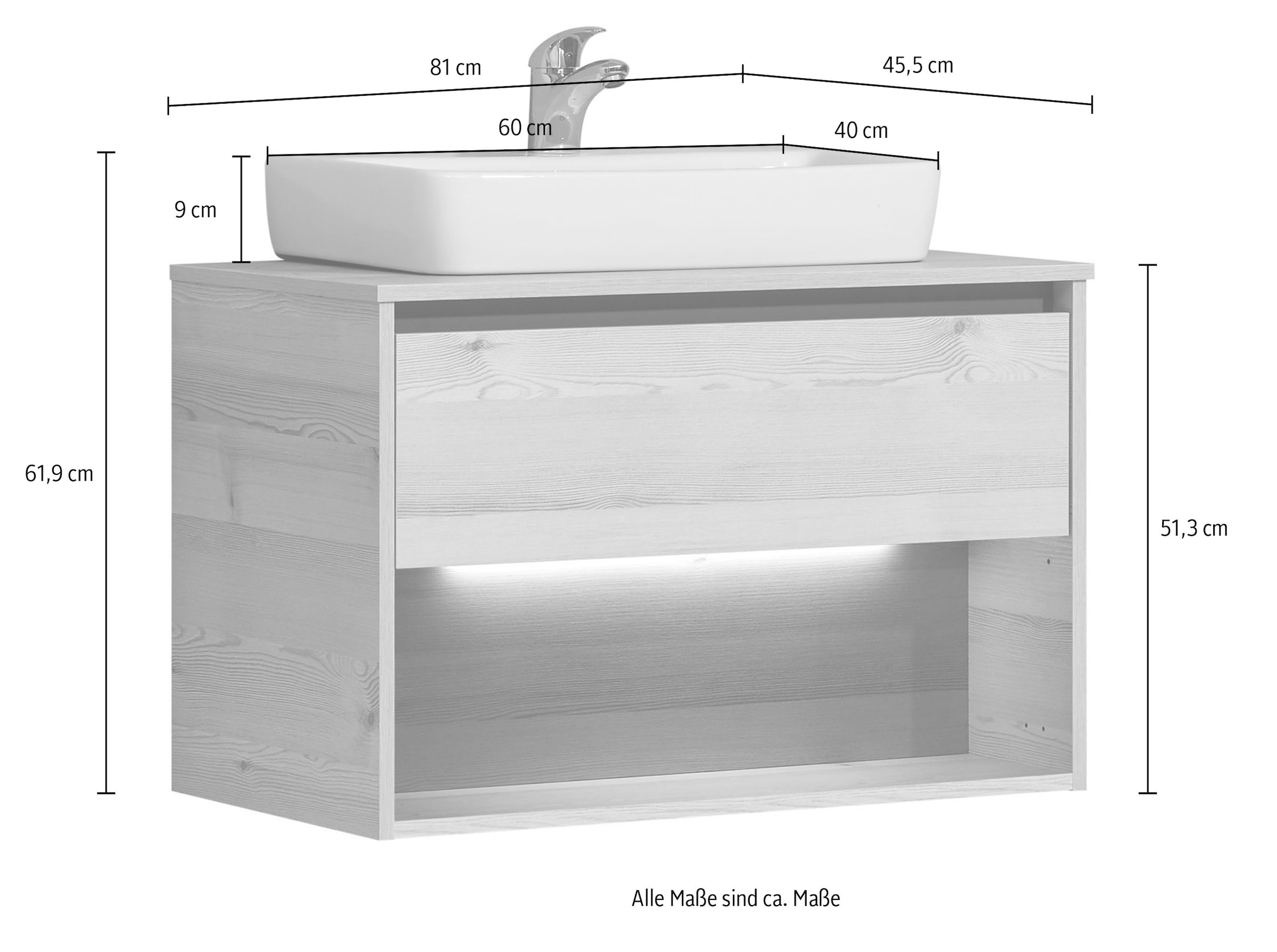 Saphir Badmöbel-Set »4-teilig, mit Soft-Close Türen« 4 Stk. tlg.