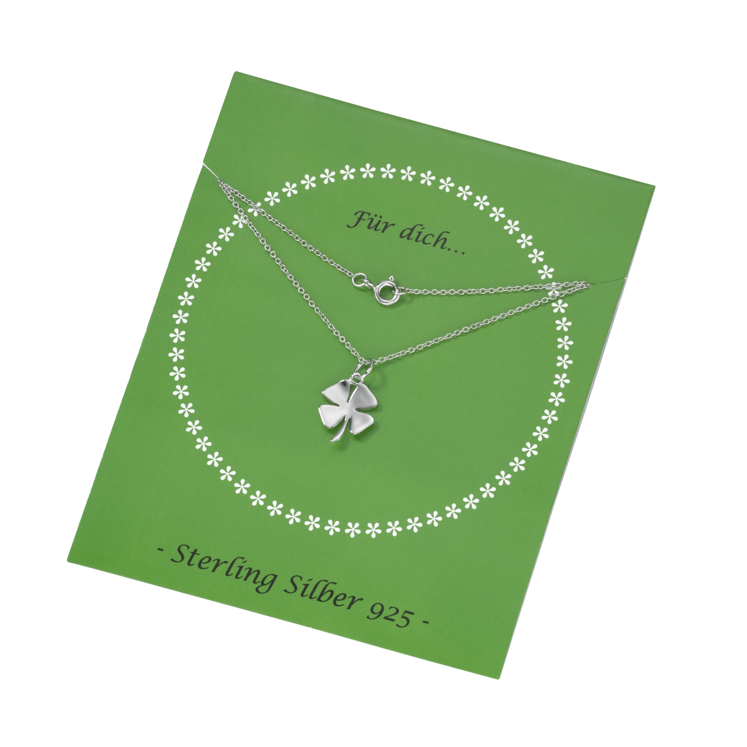 Smart Jewel Kette mit Anhänger »Kleeblatt, Karte, Silber 925«