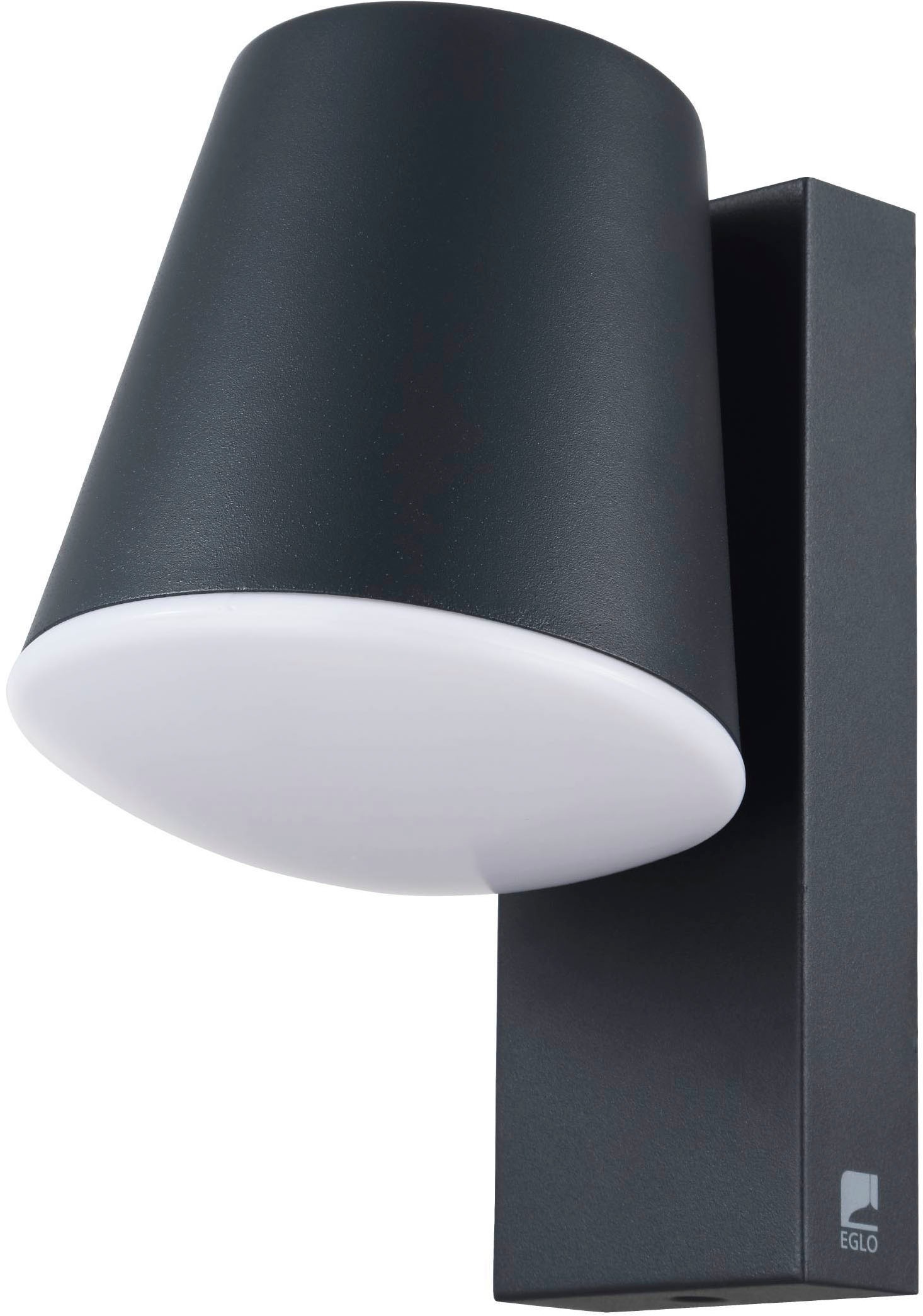 EGLO Wandleuchte »Caldiero Wandlampe Caldiero, Außenleuchte, Stahl, Kunststoff, E27,IP44« E27 1 Stk. Wand-/Deckenleuchte - L14 x H24 x AL18,5 cm - anthrazit - 1X10W exkl.