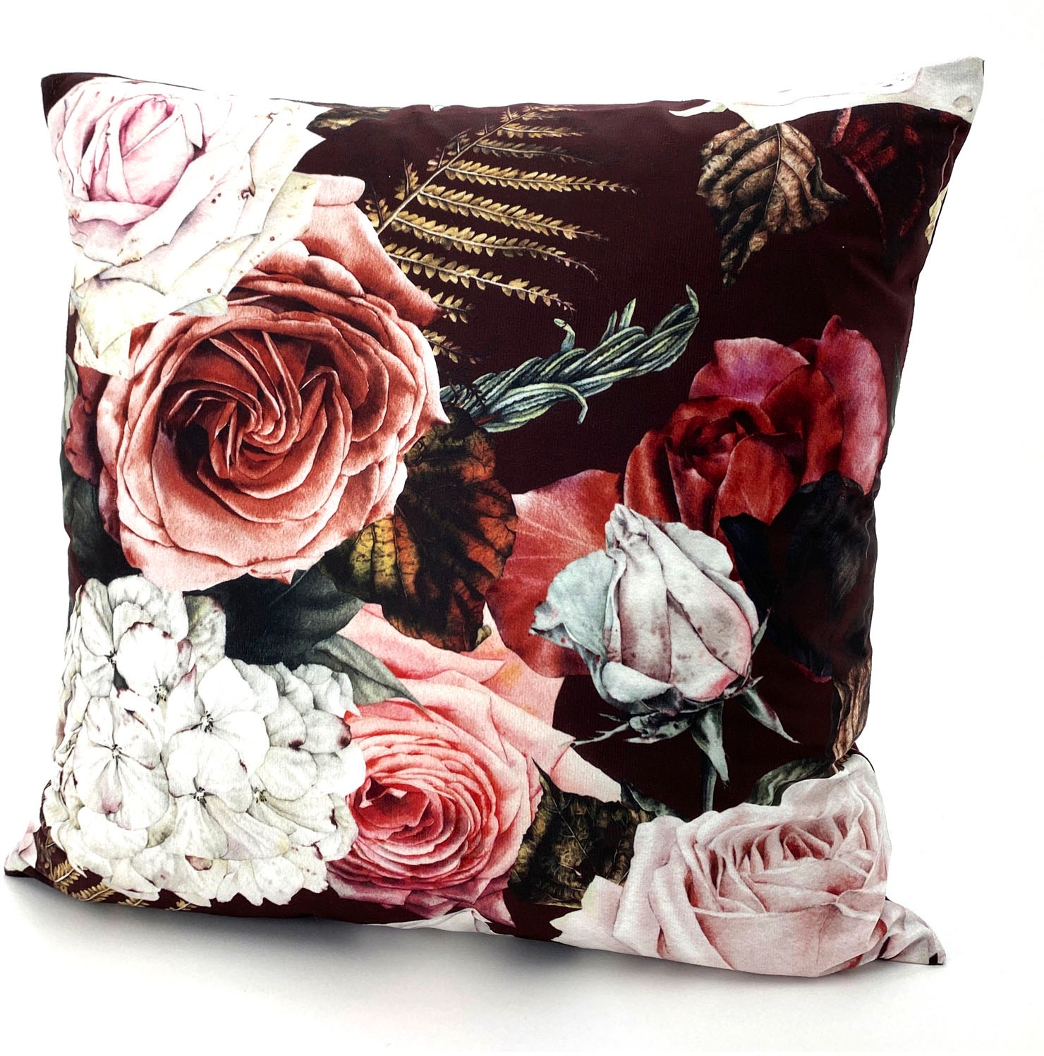Weckbrodt Dekokissen "Rosen" Samt-Optik, Velour, bedruckt, Blumen, Kissenhü günstig online kaufen