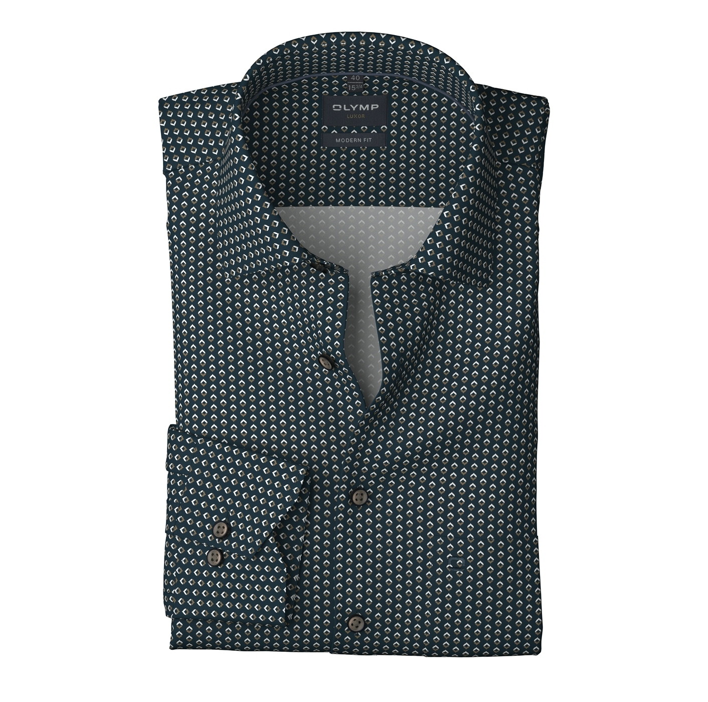 OLYMP Langarmhemd "Luxor" graphisches Muster, modern fit, Businesshemd, New günstig online kaufen