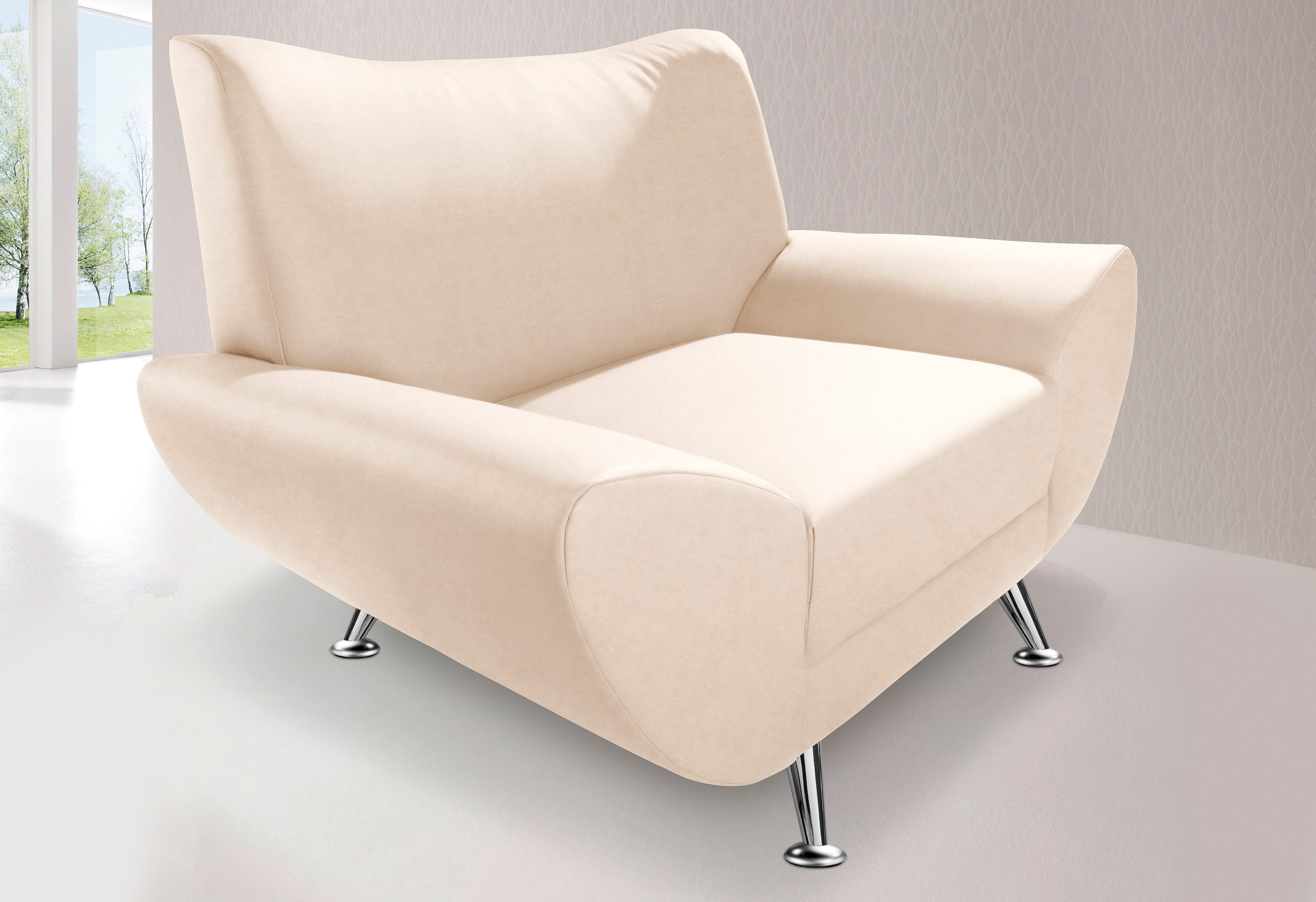 Home affaire Sessel "Saltare elegant und komfortabel, toller Designfuß, Breite 112cm"