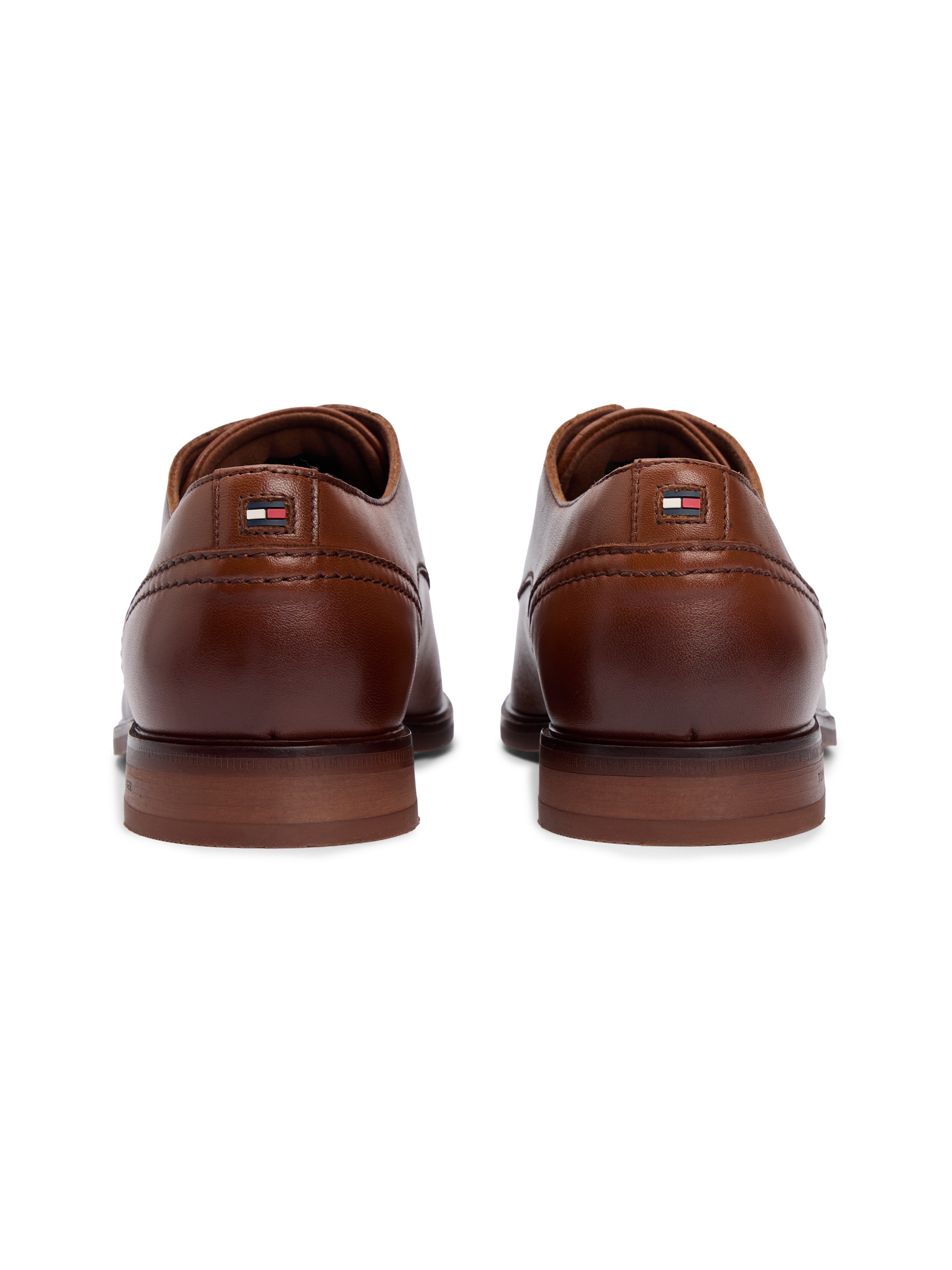 Tommy Hilfiger Schnürschuh »HILFIGER LEATHER DRESS SHOE«  Blockabsatz, Festtagsschuh, Abendschuh in Used Optik