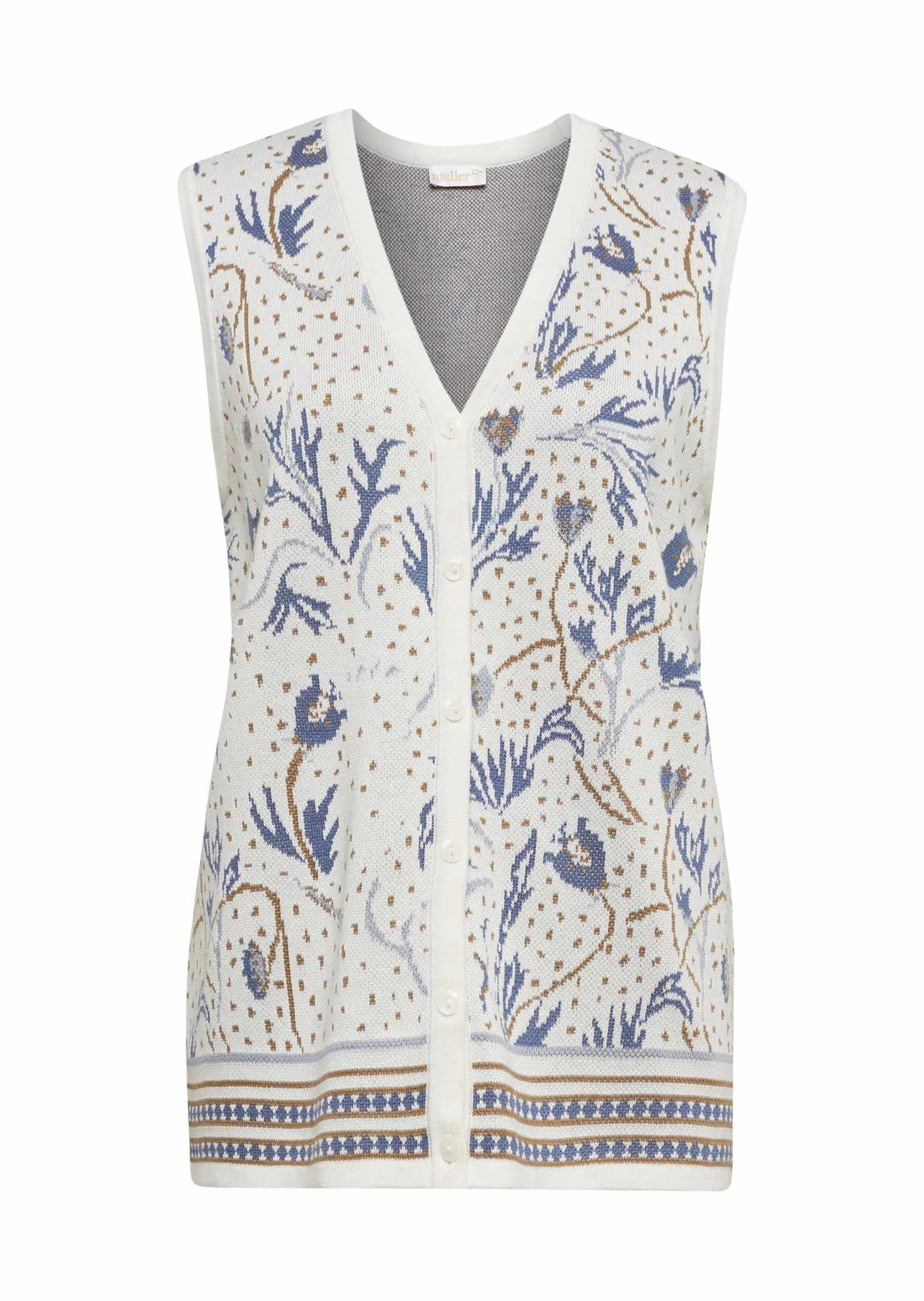 GOLDNER Strickjacke "Kaschierende Jacquard-Strickweste in hochwertiger Qual günstig online kaufen