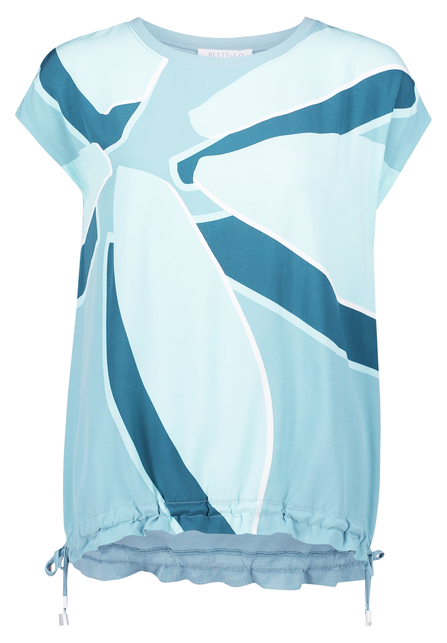 Betty&Co Kurzarmshirt »Betty & Co Patchwork-Shirt mit Print«, (1 tlg.), Druck